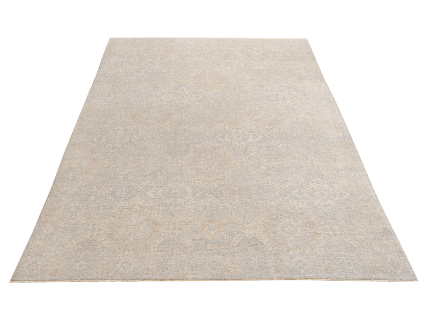 Andalusia 125882 Silver Silver 10.1x13.9 Hand Knotted Rug