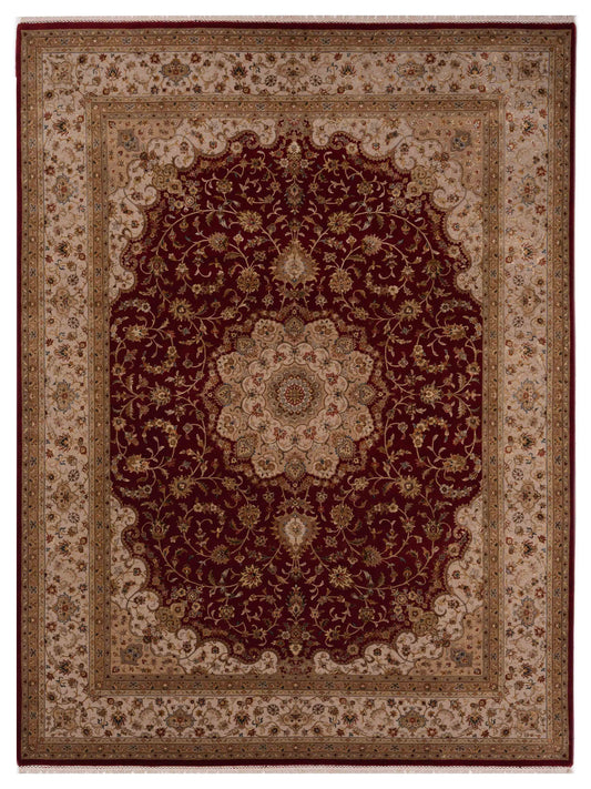 Rajpur Imperial Silk  Red Ivory Traditional