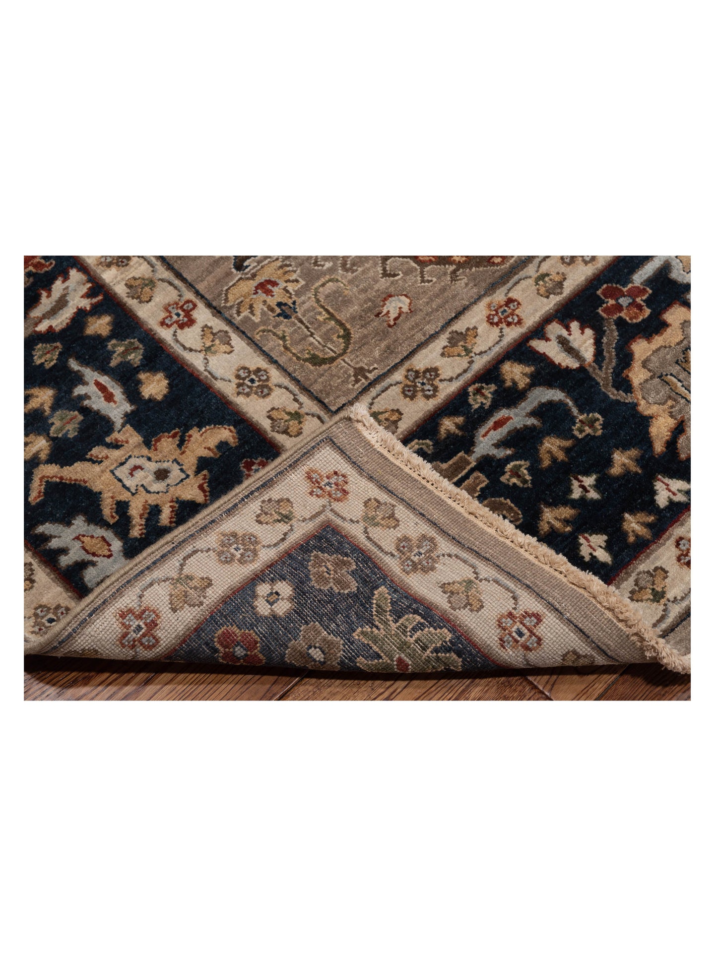 Crown 146923 Silver Navy 8x9.11 Hand Knotted Rug