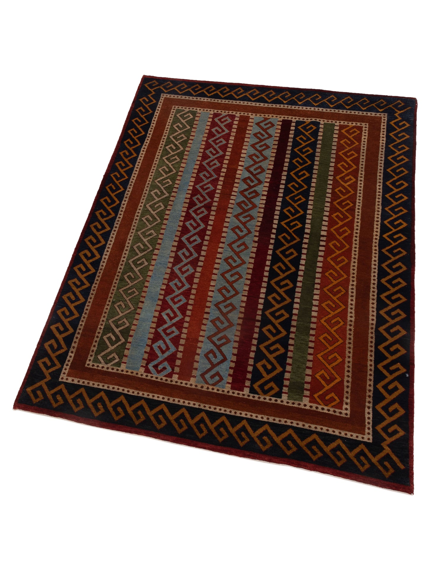 Shawl 112822 Multi 4.1x6 Hand Knotted Rug