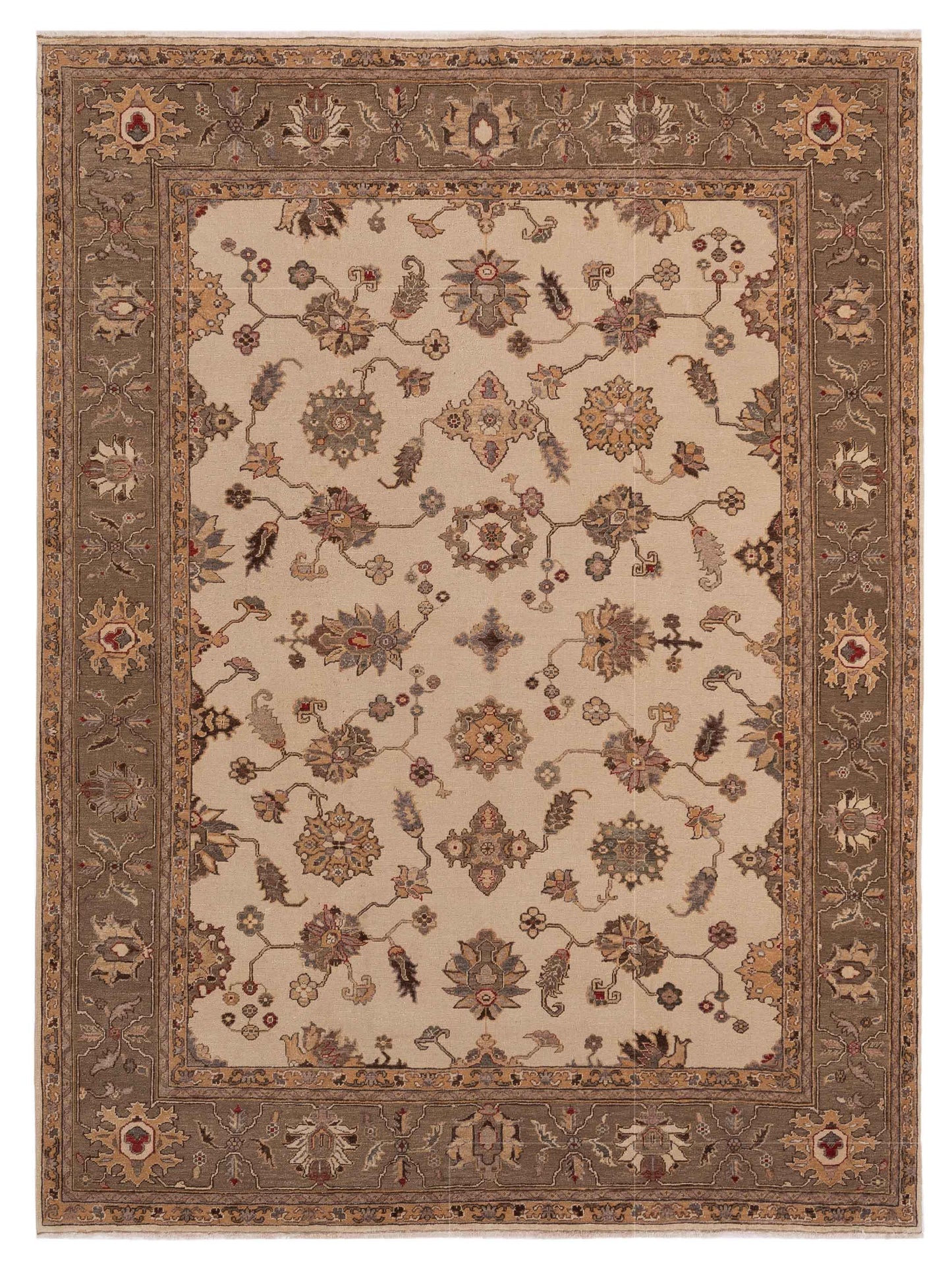 Pasha Turkish Elvan  Ivory Sage Green Traditional