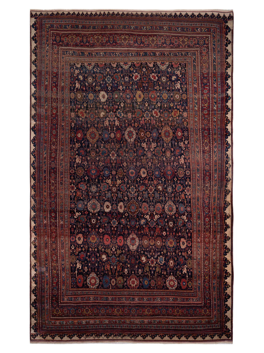 Pasha Persian Antique  Navy Pink Traditional