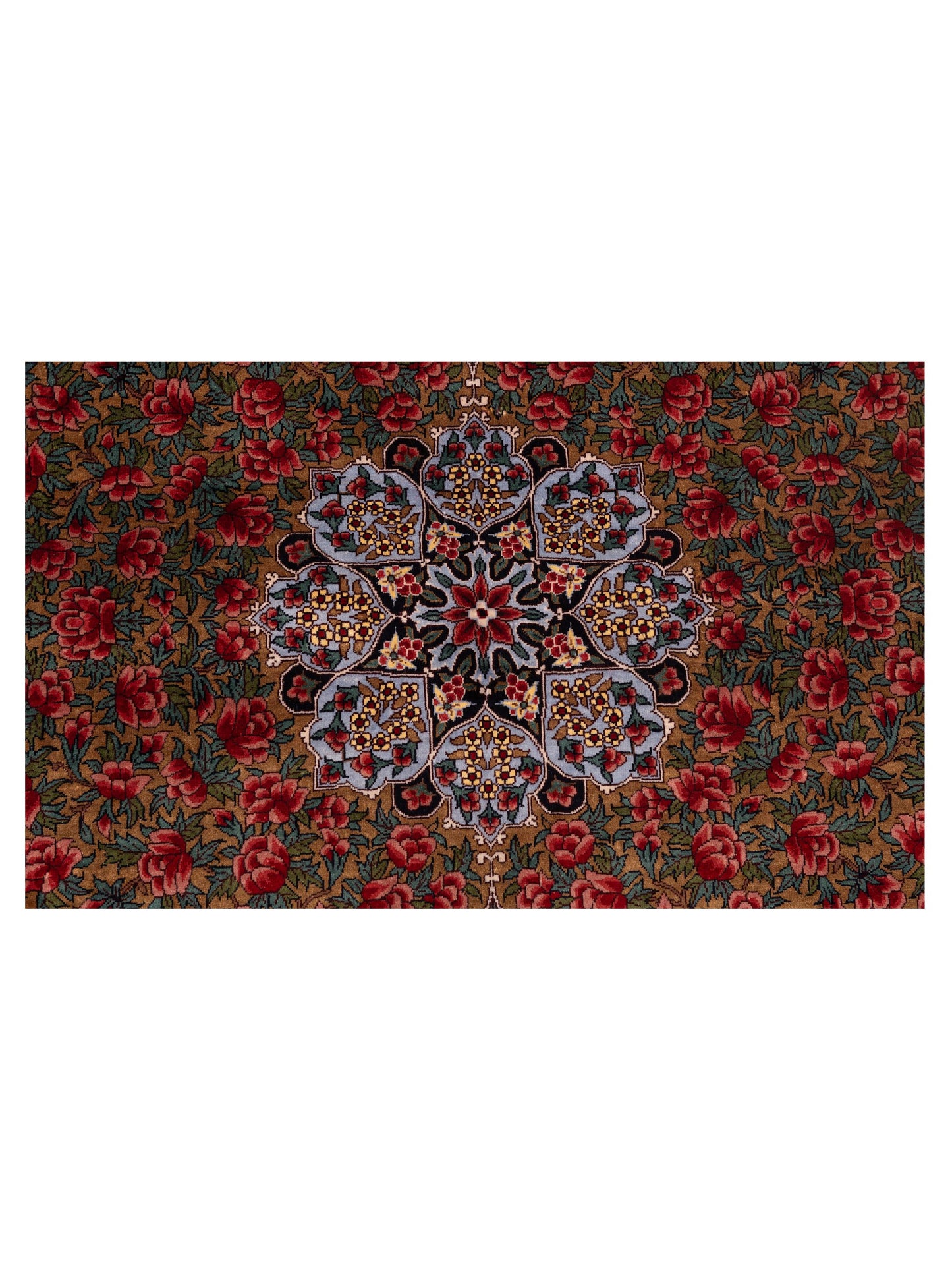 Pure Silk 122089 Gold Gold 3.1x5.2 Hand Knotted Rug
