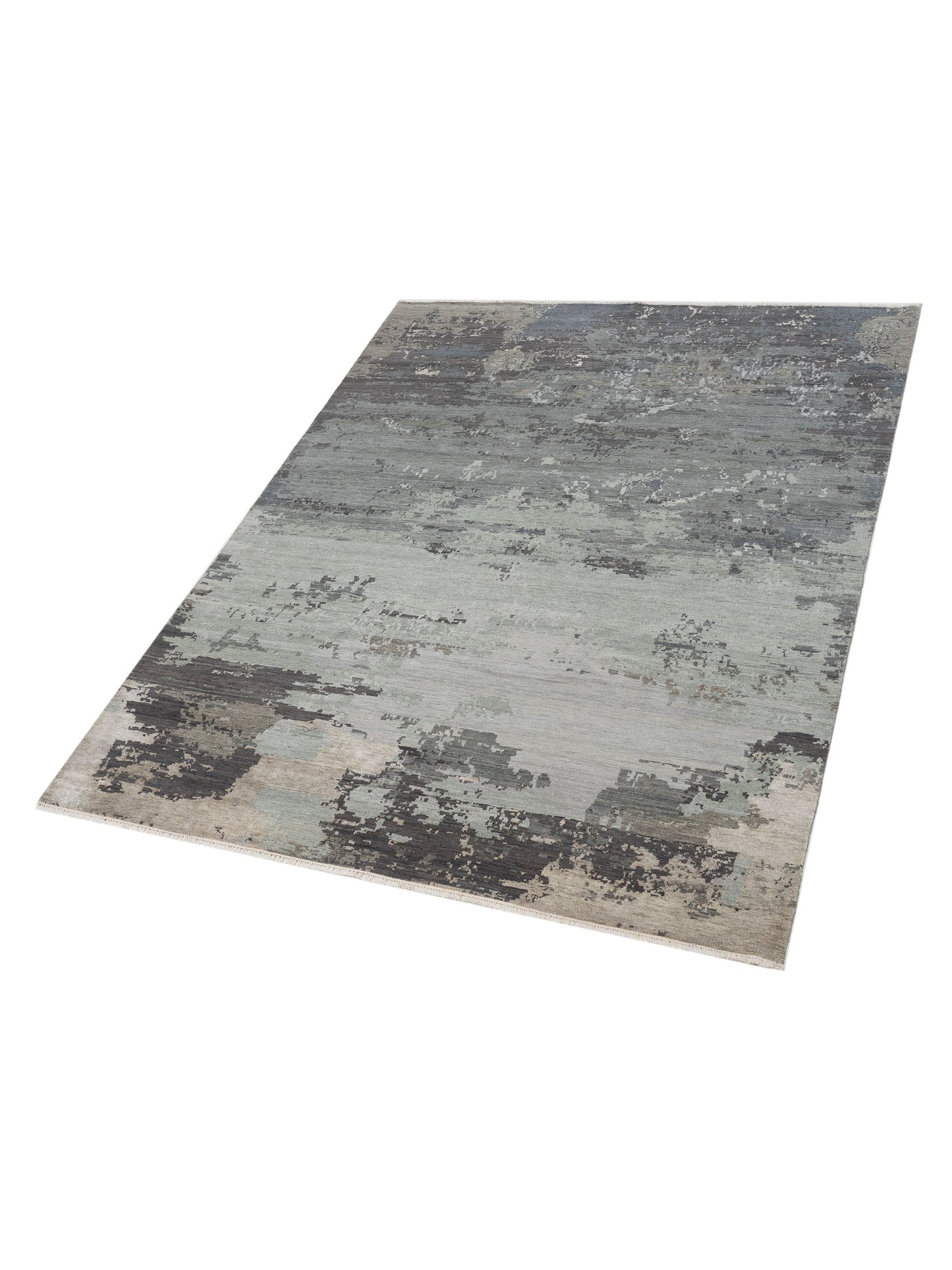 Dazzling 119725 Gray 8x10.3 Hand Knotted Rug