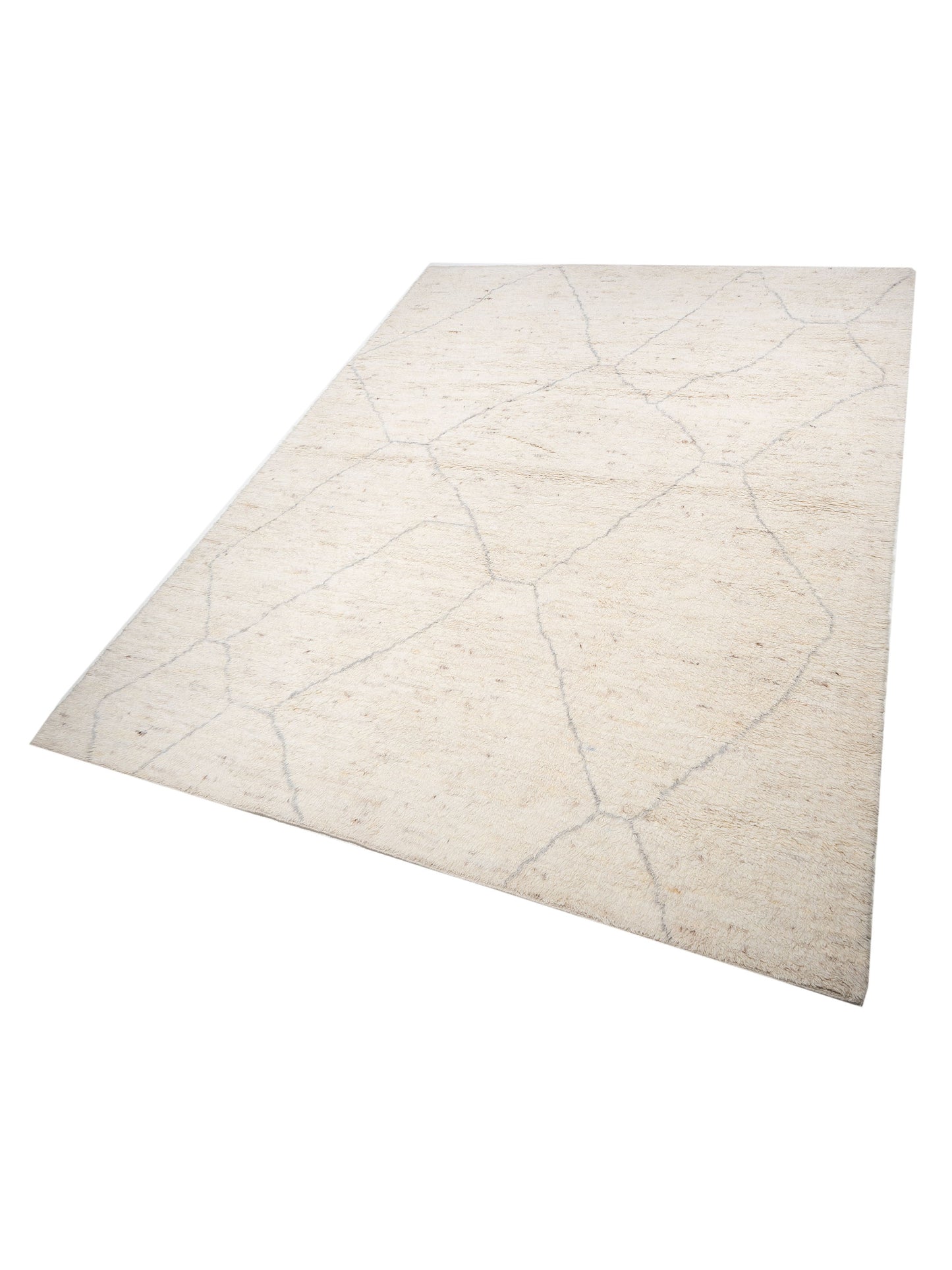 Berber Efes Ivory Naturel 12.1x15.11 Hand Knotted Rug