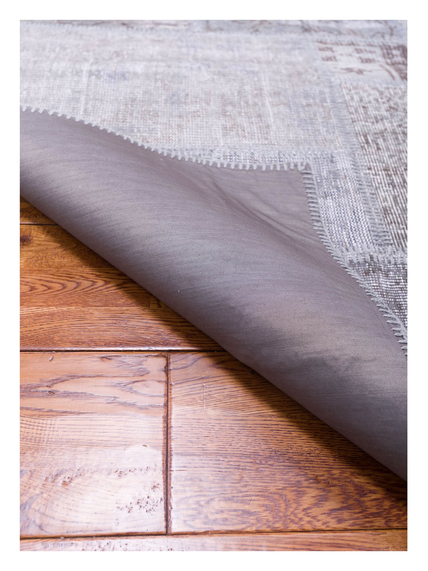 Turkish Vestige Patchwork 129012 Gray 4x6 Hand Knotted Rug