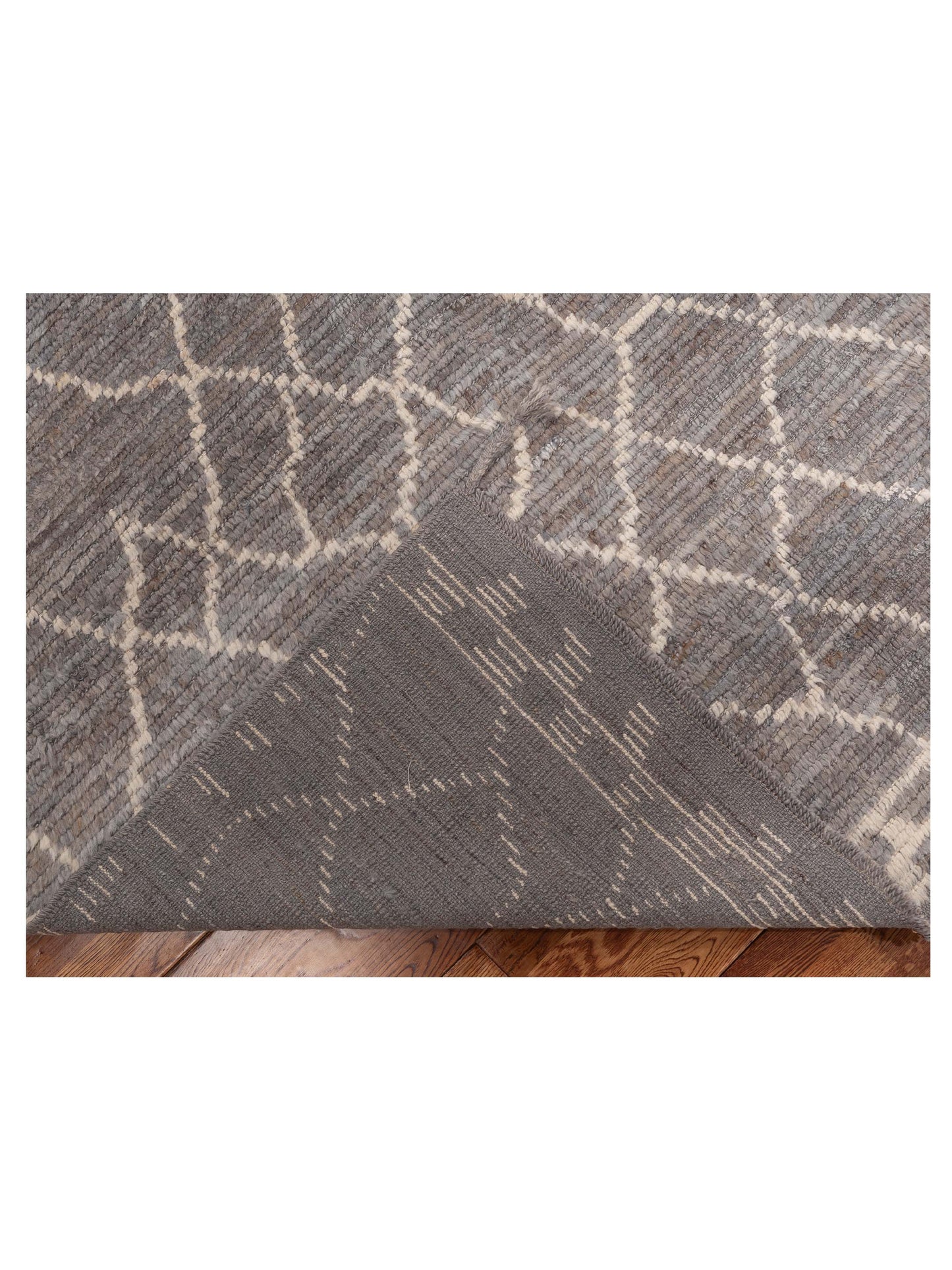 Berber Aspendos Gray Gray 8.3x10.2 Hand Knotted Rug