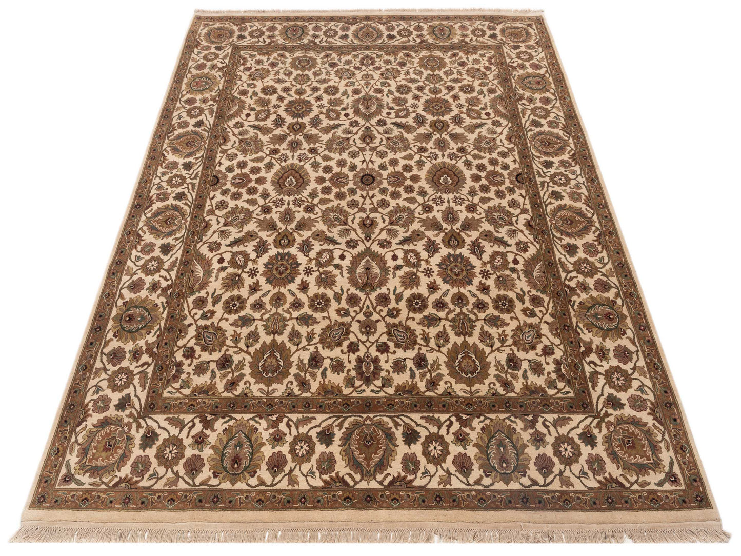 Jahan 98898 Ivory Ivory 8.2x10.1 Hand Knotted Rug
