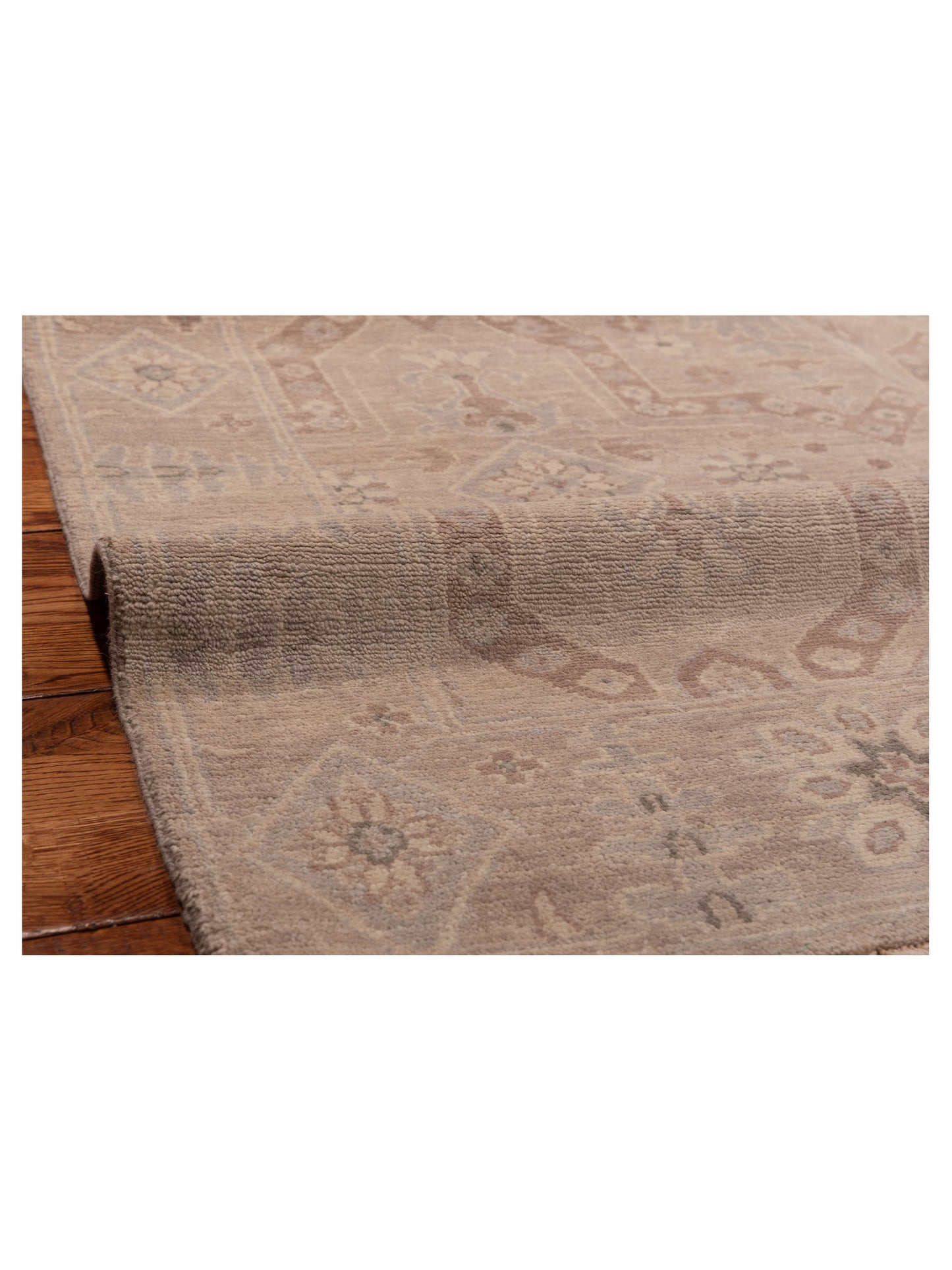 Andalusia 125886 Light Brown Brown 8.11x119 Hand Knotted Rug