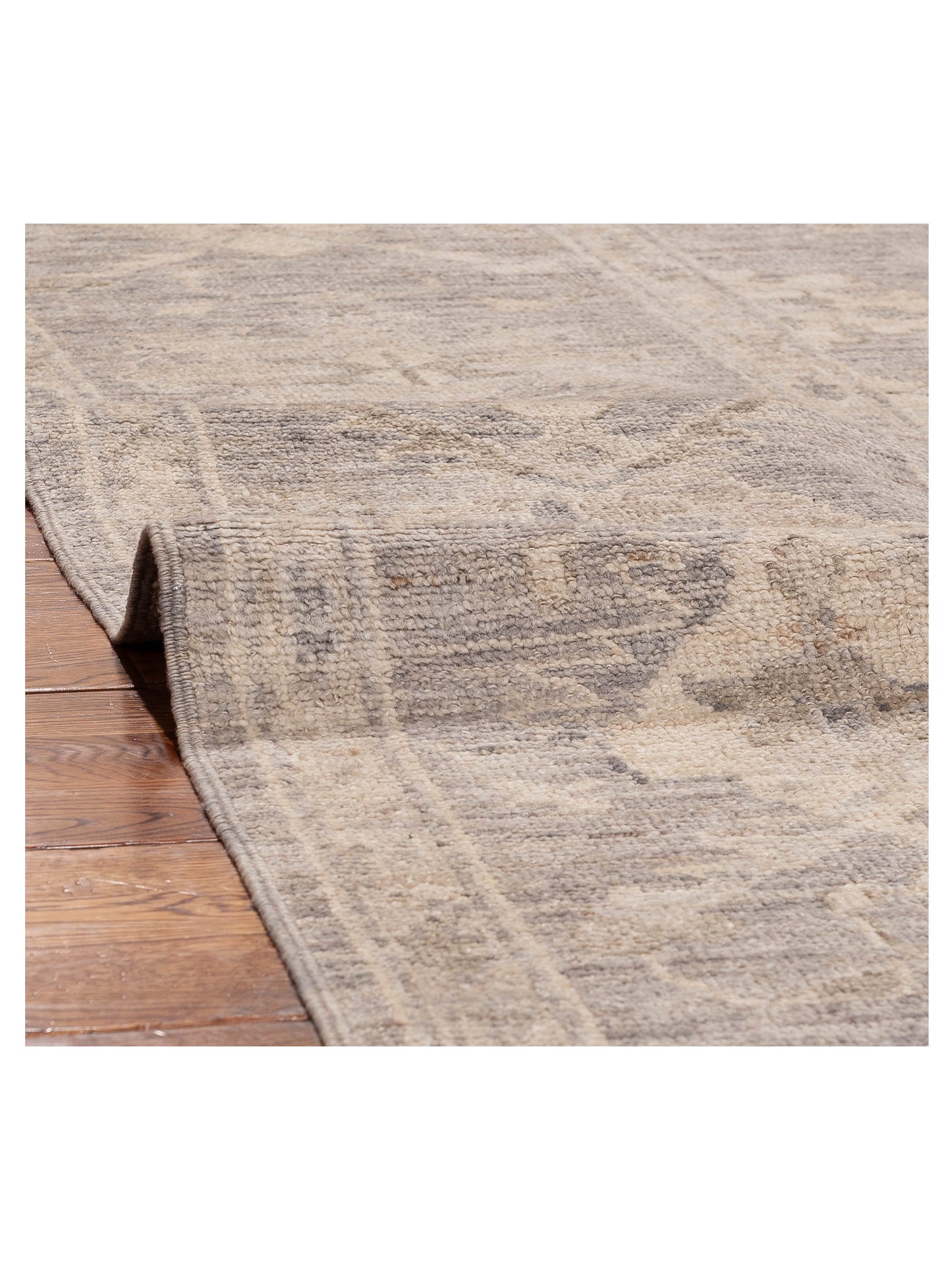 Angora Oushak 156030 Gray Gray 11.7x14.11 Hand Knotted Rug