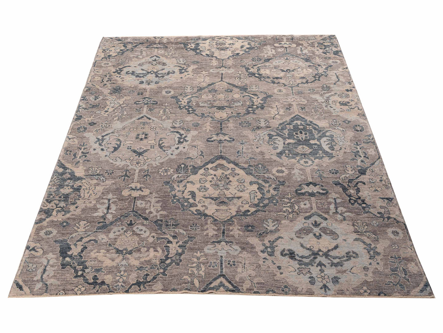 Angora Oushak 156072 Gray Blue 8.10x11.4 Hand Knotted Rug