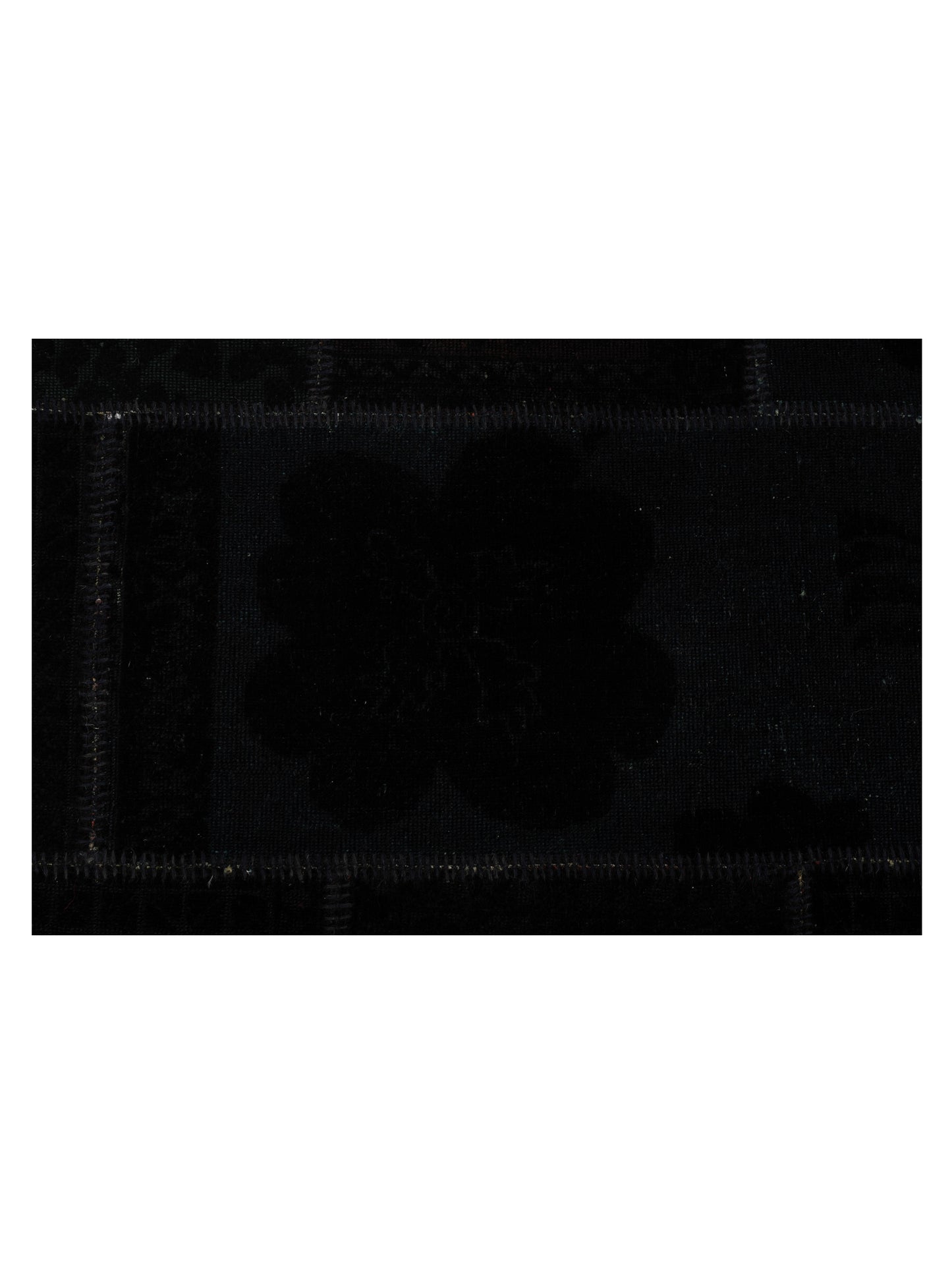 Turkish Vestige Patchwork 109471 Black 7.10x10.5 Hand Knotted Rug