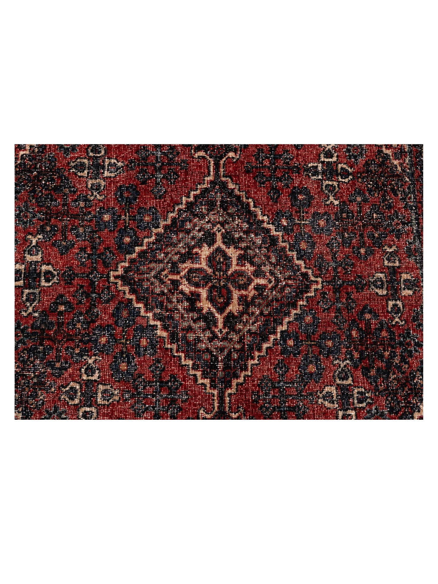 Persian 147717 Charcoal Red 4.5x6.6 Hand Knotted Rug