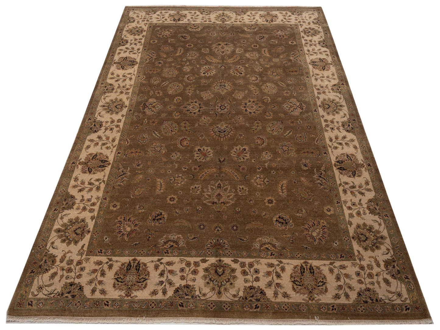 Haji Jalili 111264 Tobacco Ivory 7.8x11.1 Hand Knotted Rug