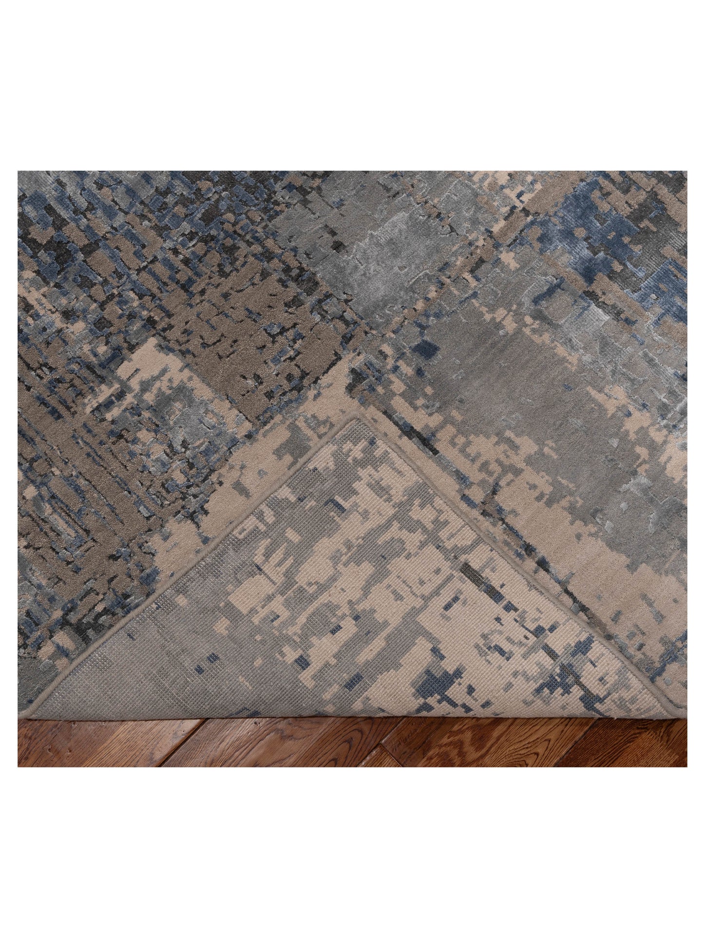 Tibetino 153845 Silver Blue 10x14.2 Hand Knotted Rug