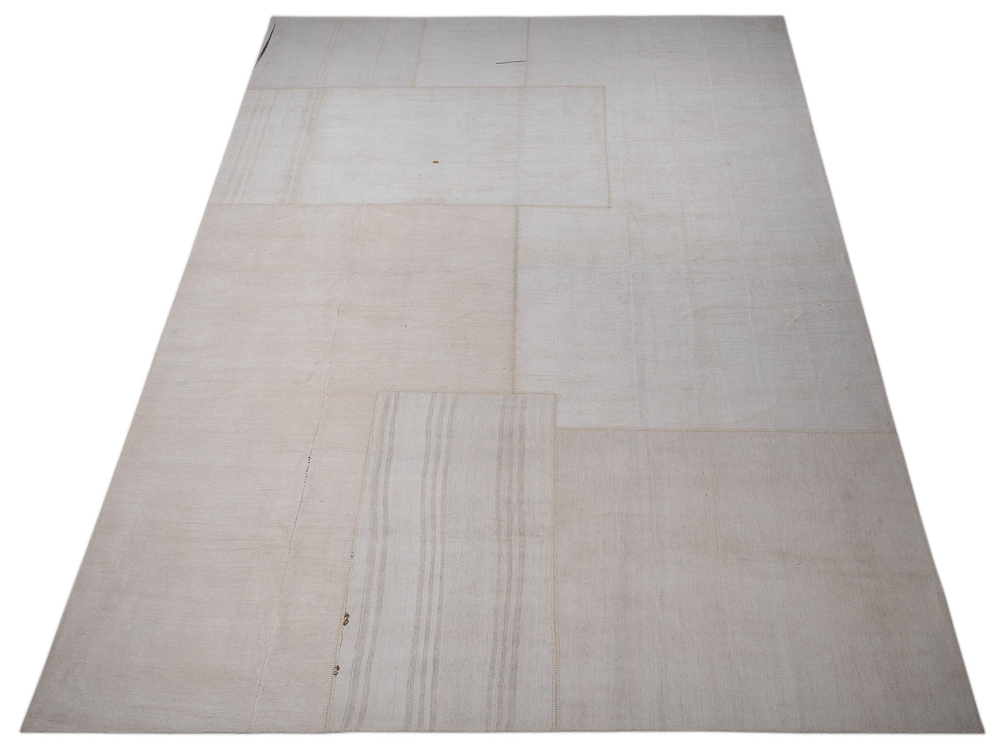 Turkish Vestige Patchwork 127784 Ivory 11.11x15.10 Hand Knotted Rug