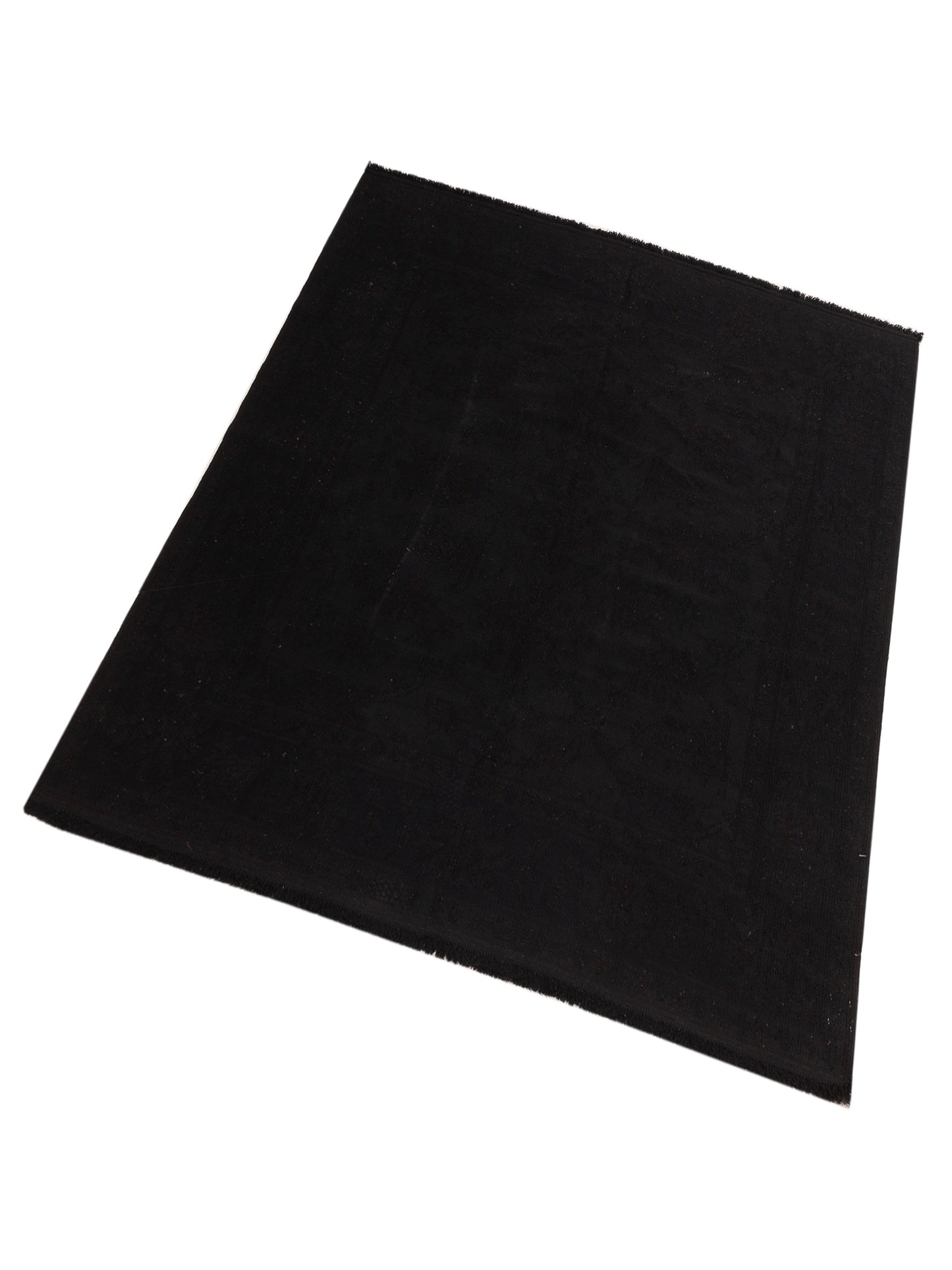 Vintage 108948 Black 6.7x6.9 Hand Knotted Rug