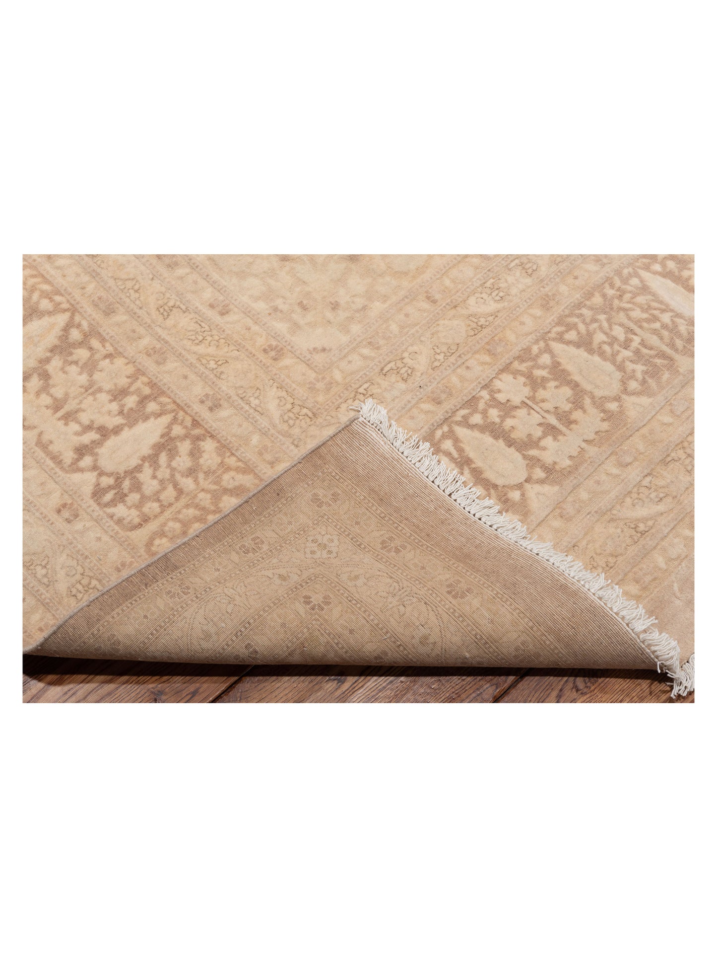 Vintage 111384 Beige Brown 10x13.9 Hand Knotted Rug