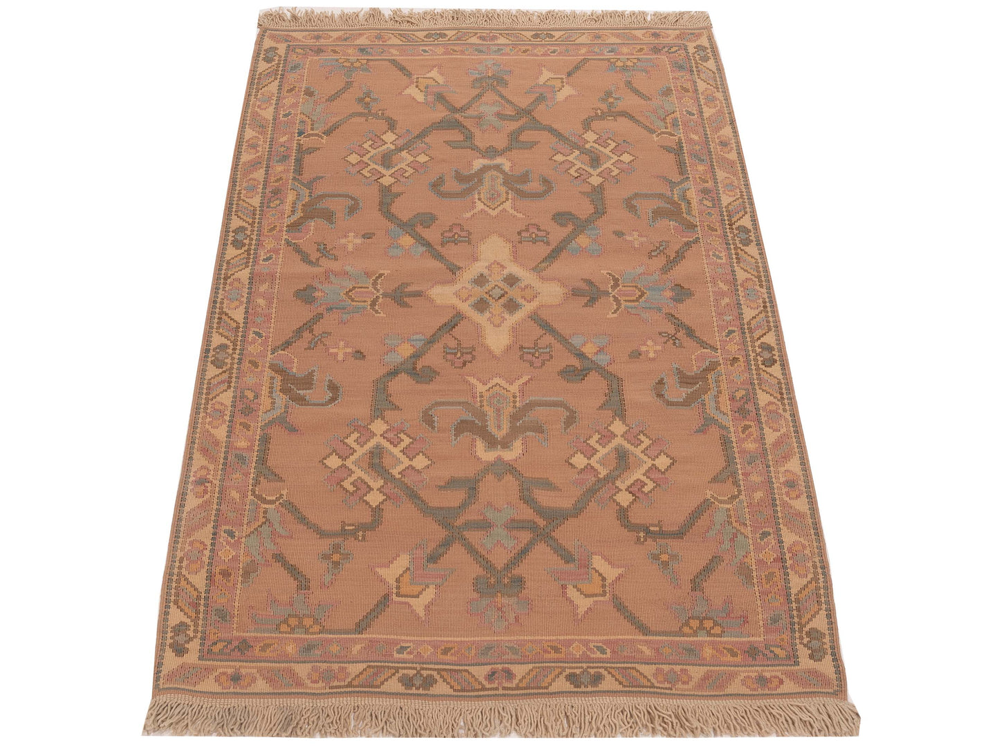 Transilvanian Kilim 70050 Brown 3.11x6.2 Hand Woven Rug