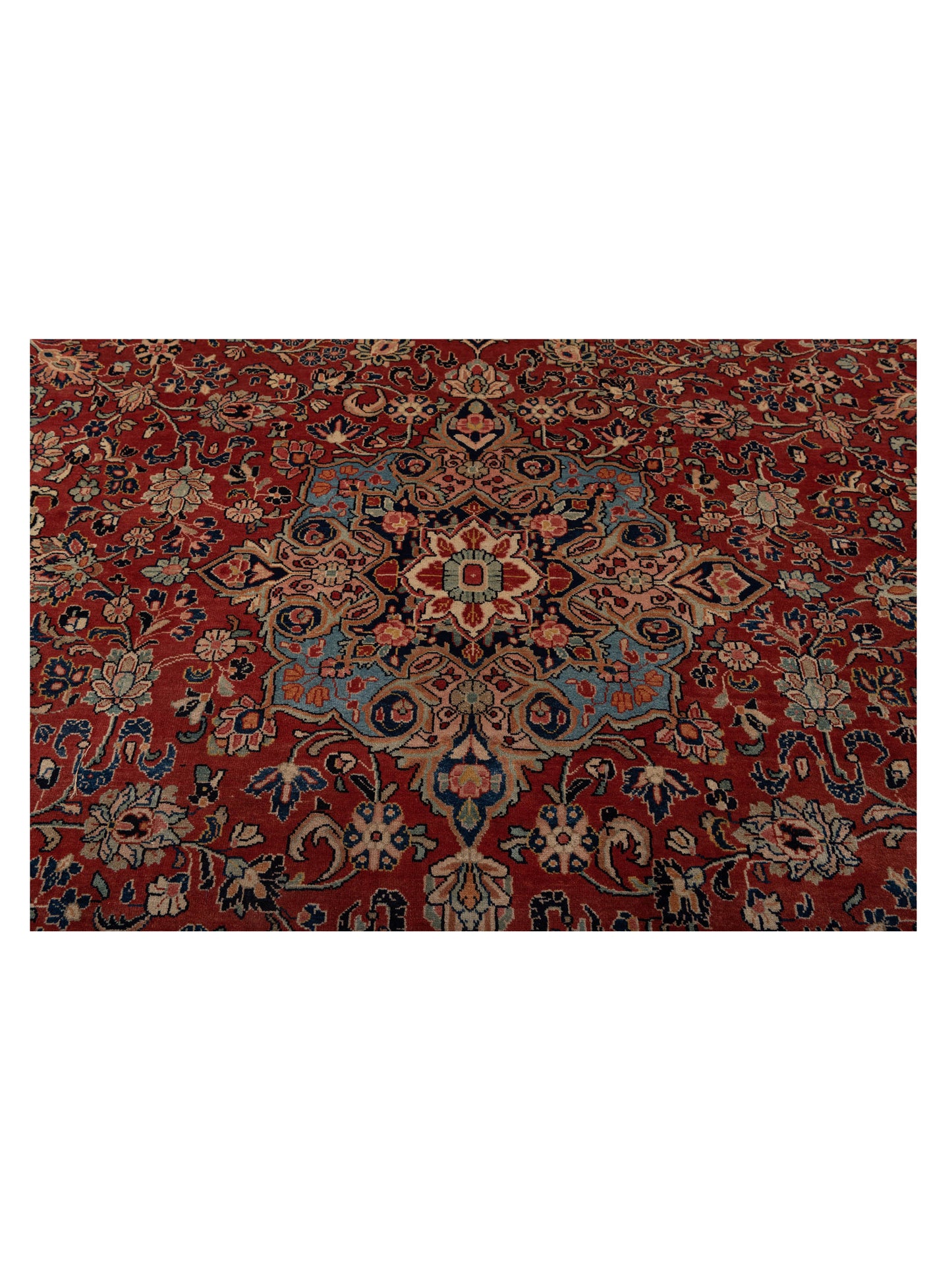 Persian 95670 Rust Ivory 11.5x18.8 Hand Knotted Rug