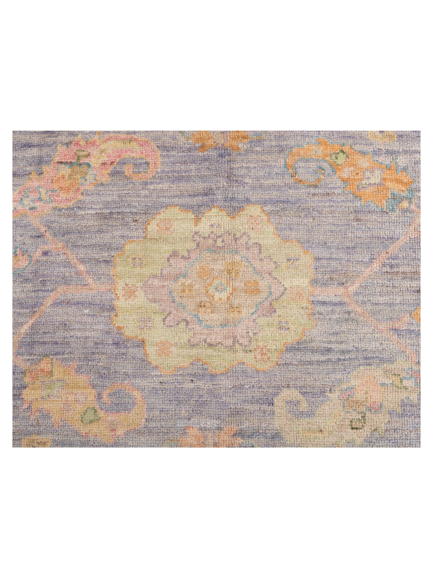 Angora Oushak 149683 Purple Green 8x9.4 Hand Knotted Rug