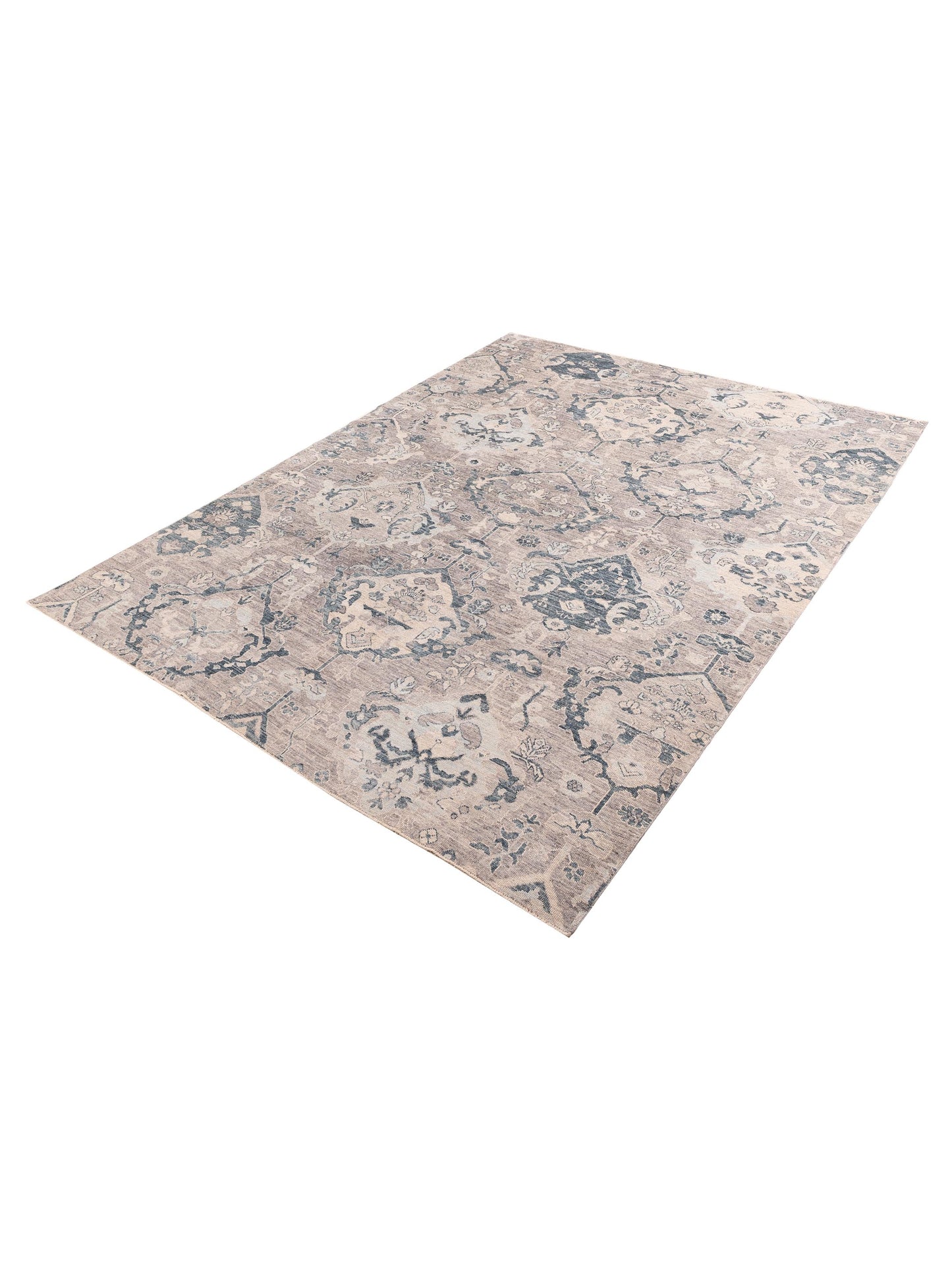Angora Oushak 156066 Gray Blue 9.10x13.3 Hand Knotted Rug