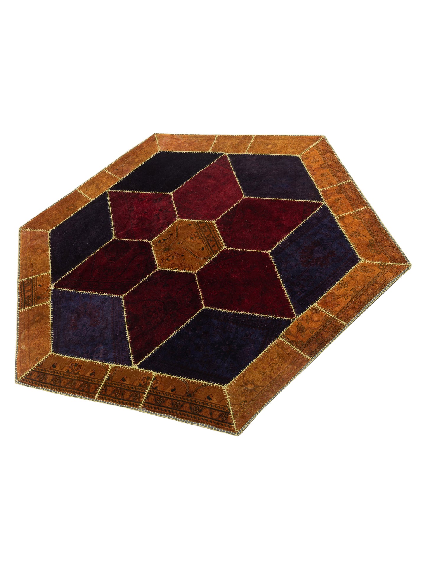 Turkish Vestige Patchwork 114231 Multi 8.2x9.6 Hand Knotted Rug