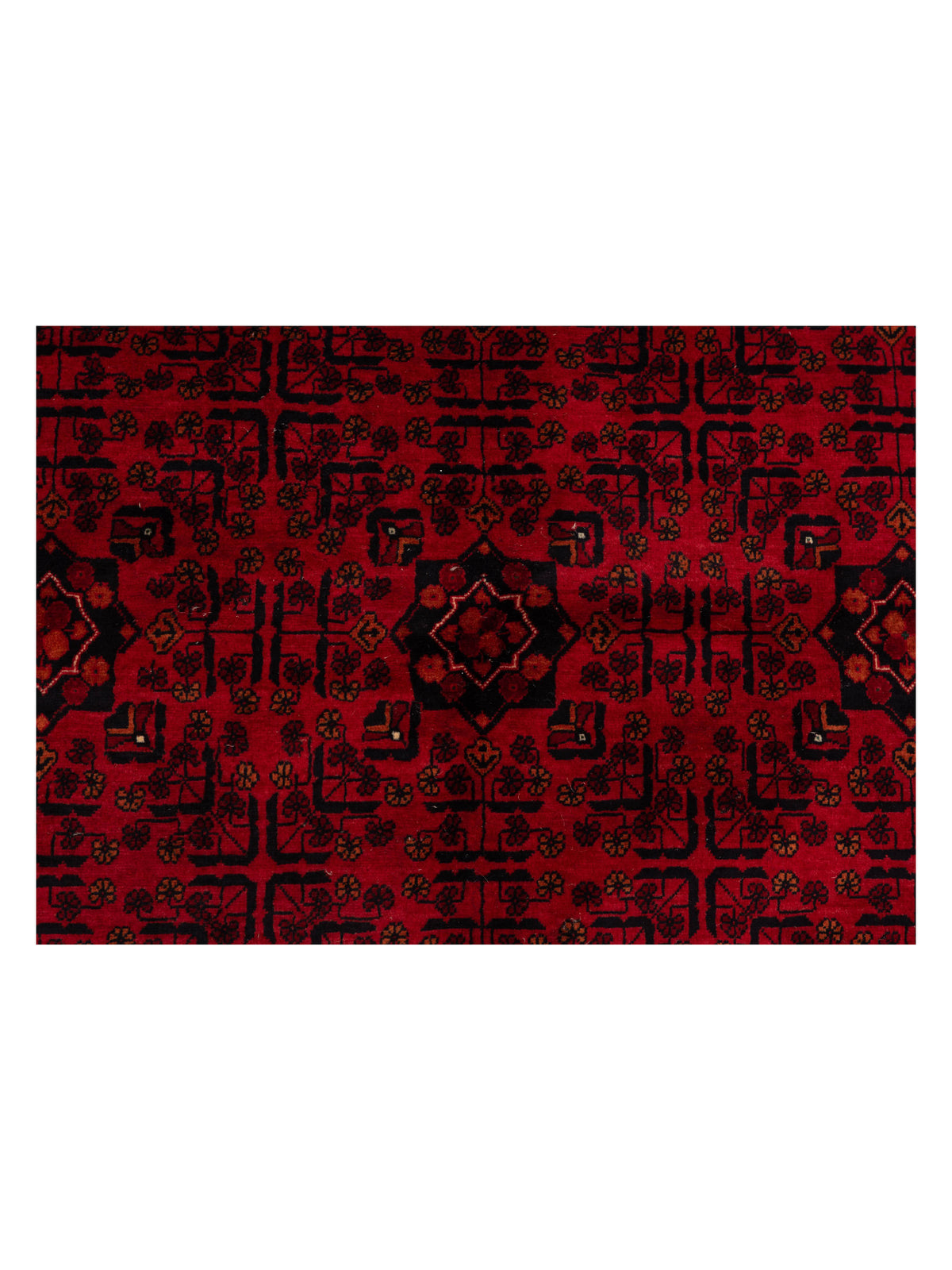 Afghan Belcik 128735 Red Navy 5.7x8 Hand Knotted Rug