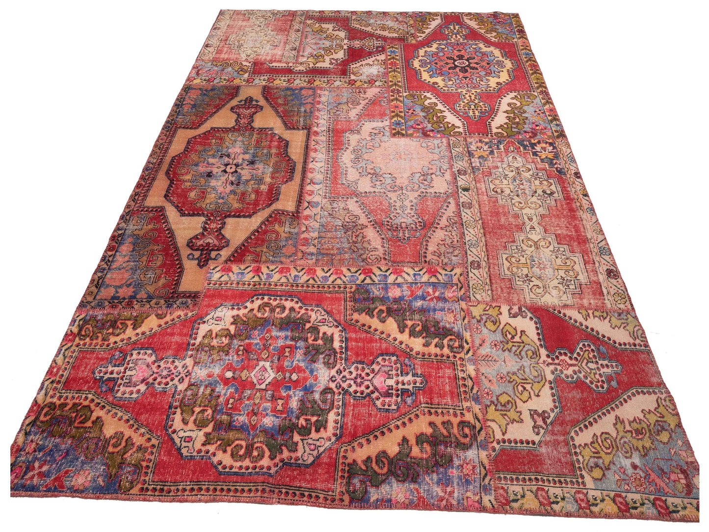 Turkish Vestige Patchwork 130979 Multi 10x13.11 Hand Knotted Rug