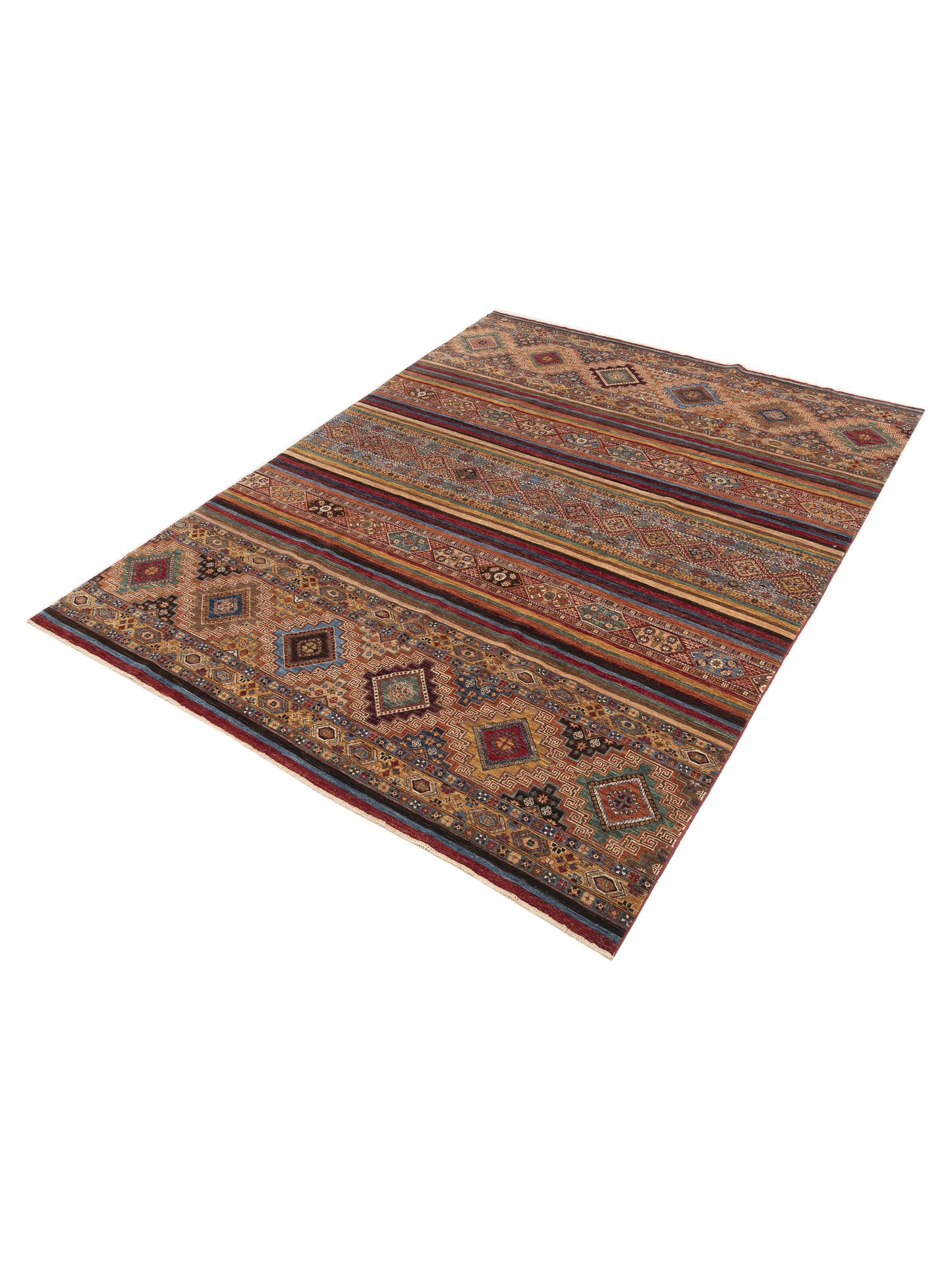 Khorjin 155050 Multi Multi 9.2x11.11 Hand Knotted Rug