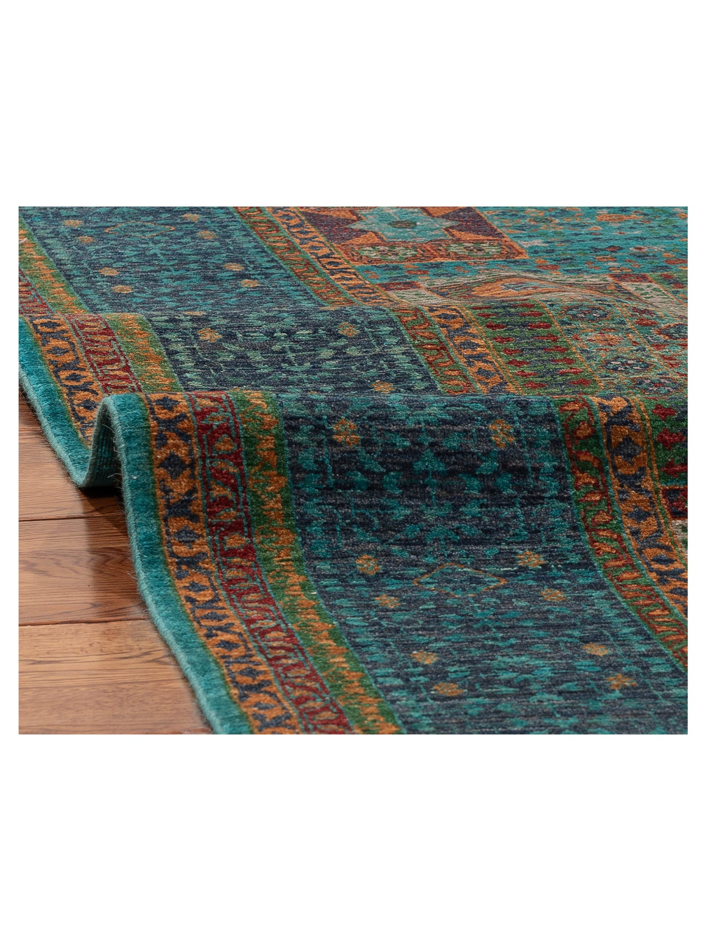 Artisan Mamluk 154787 Blue Blue 5.10x7.8 Hand Knotted Rug