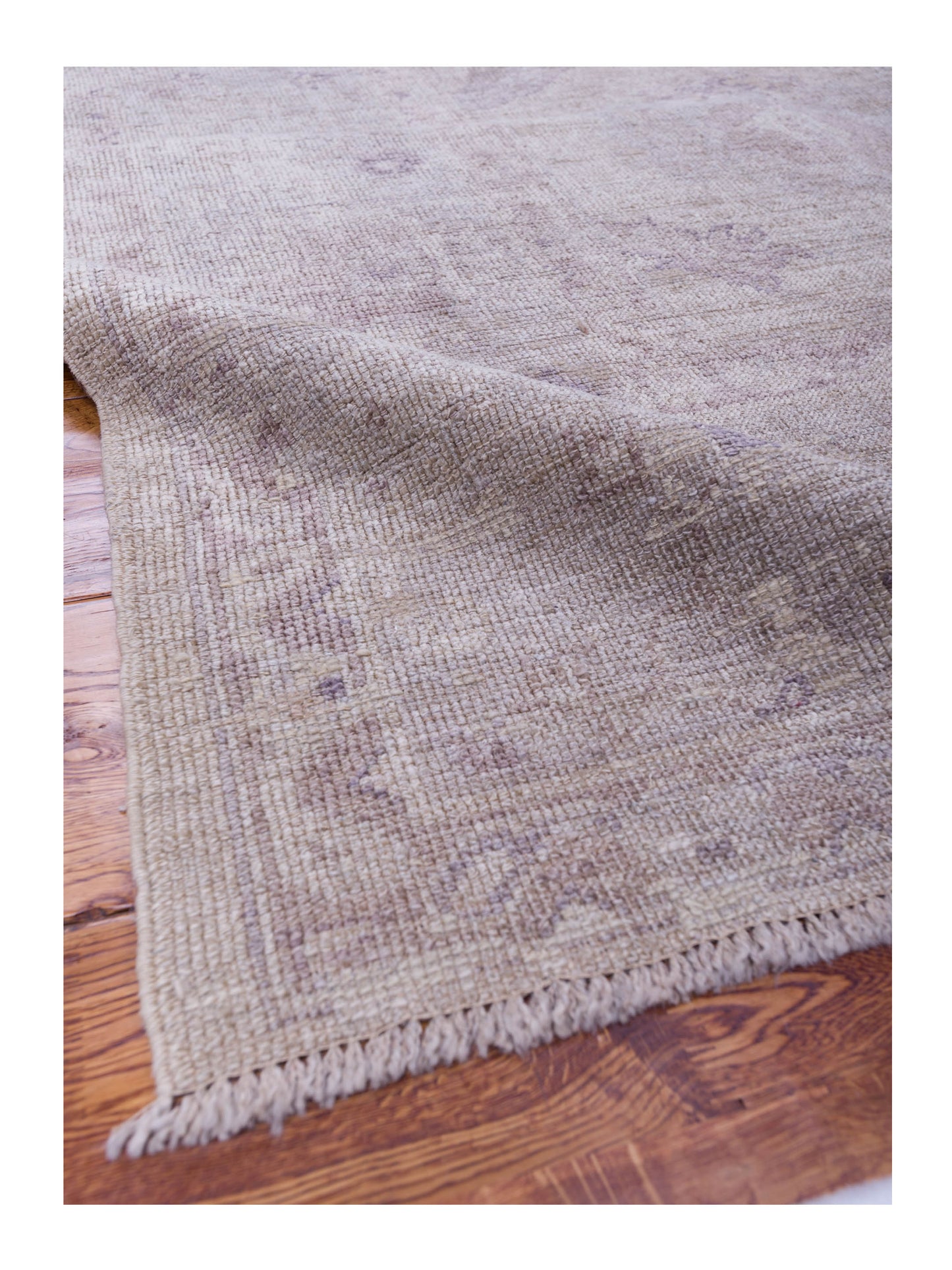Angora Oushak 120891 Ivory Gray 8.1x9.11 Hand Knotted Rug