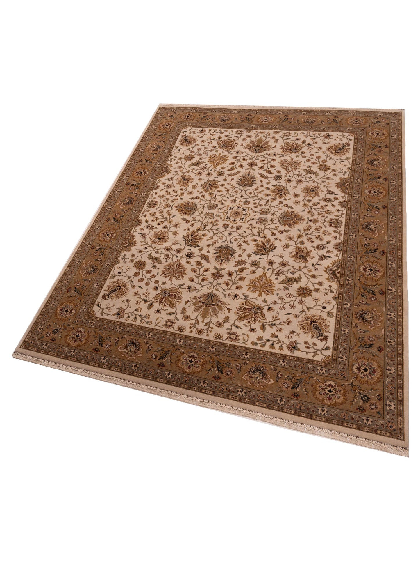 Crown 92994 Ivory Gold 8.9x11.7 Hand Knotted Rug