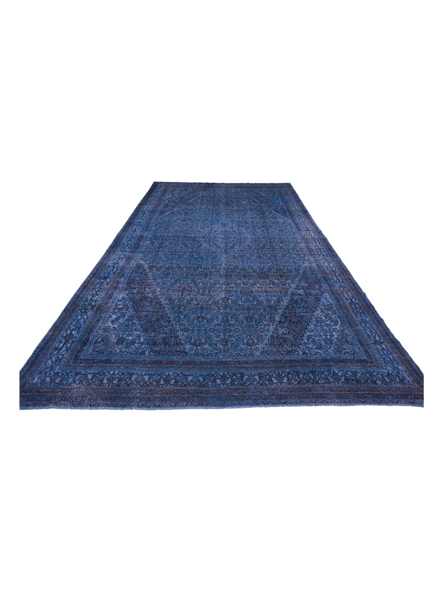 Vintage 81247 Blue Blue 11x18.3 Hand Knotted Rug
