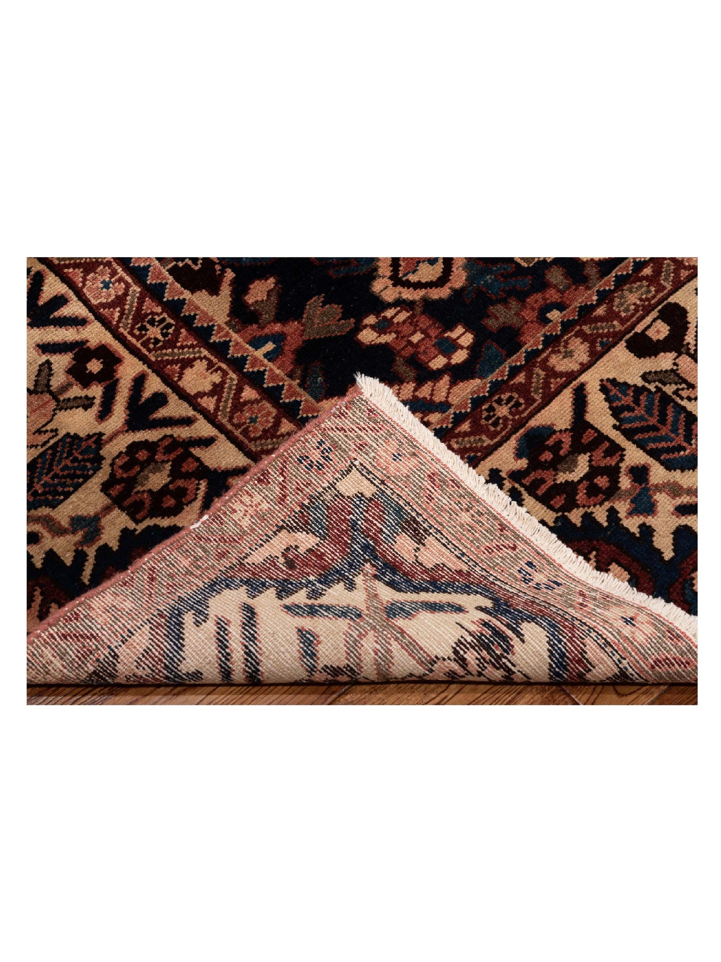 Persian 81330 Pink Ivory 10.6x13.2 Hand Knotted Rug
