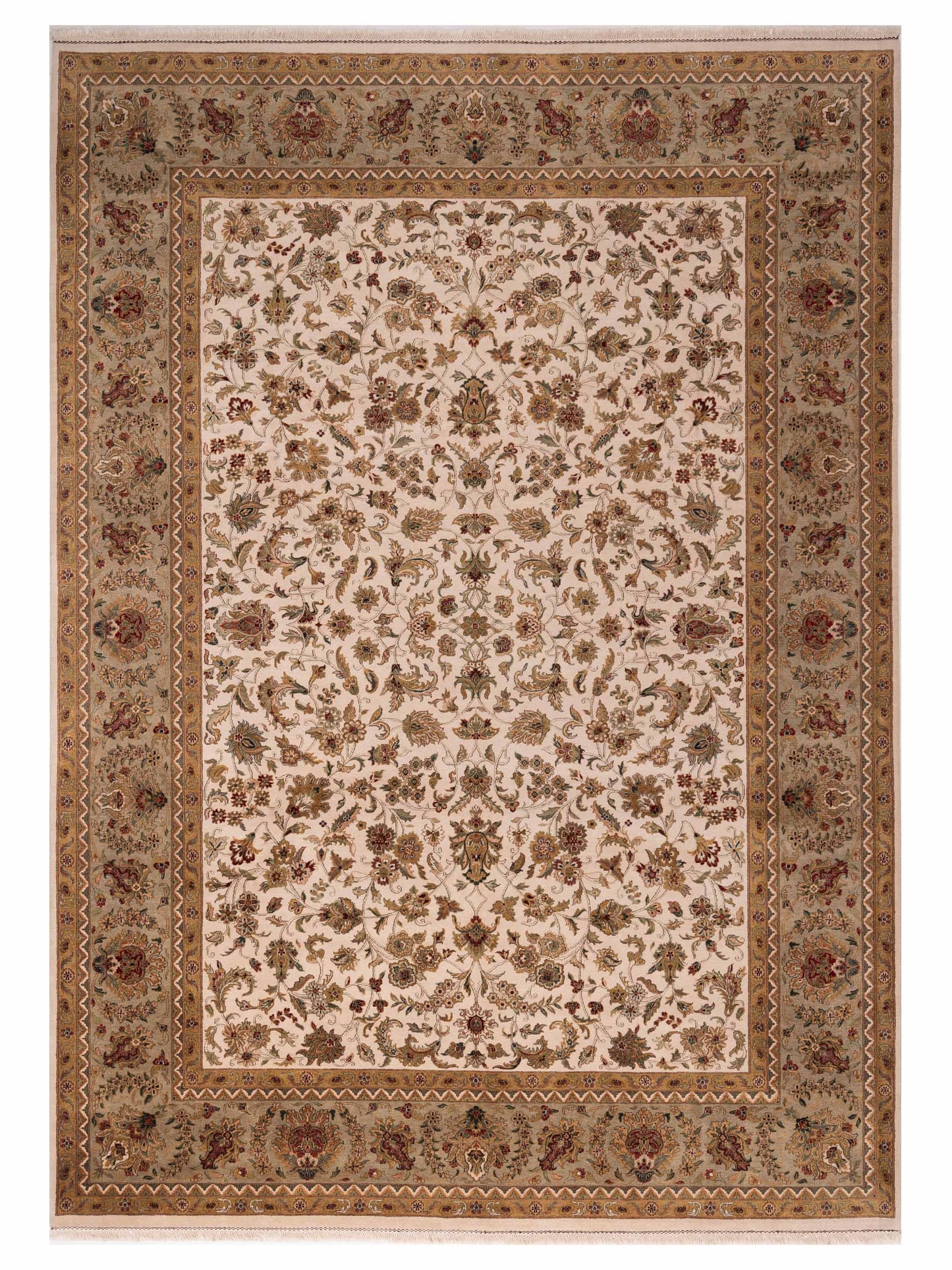 Rajpur Crown  Ivory Green Transitional