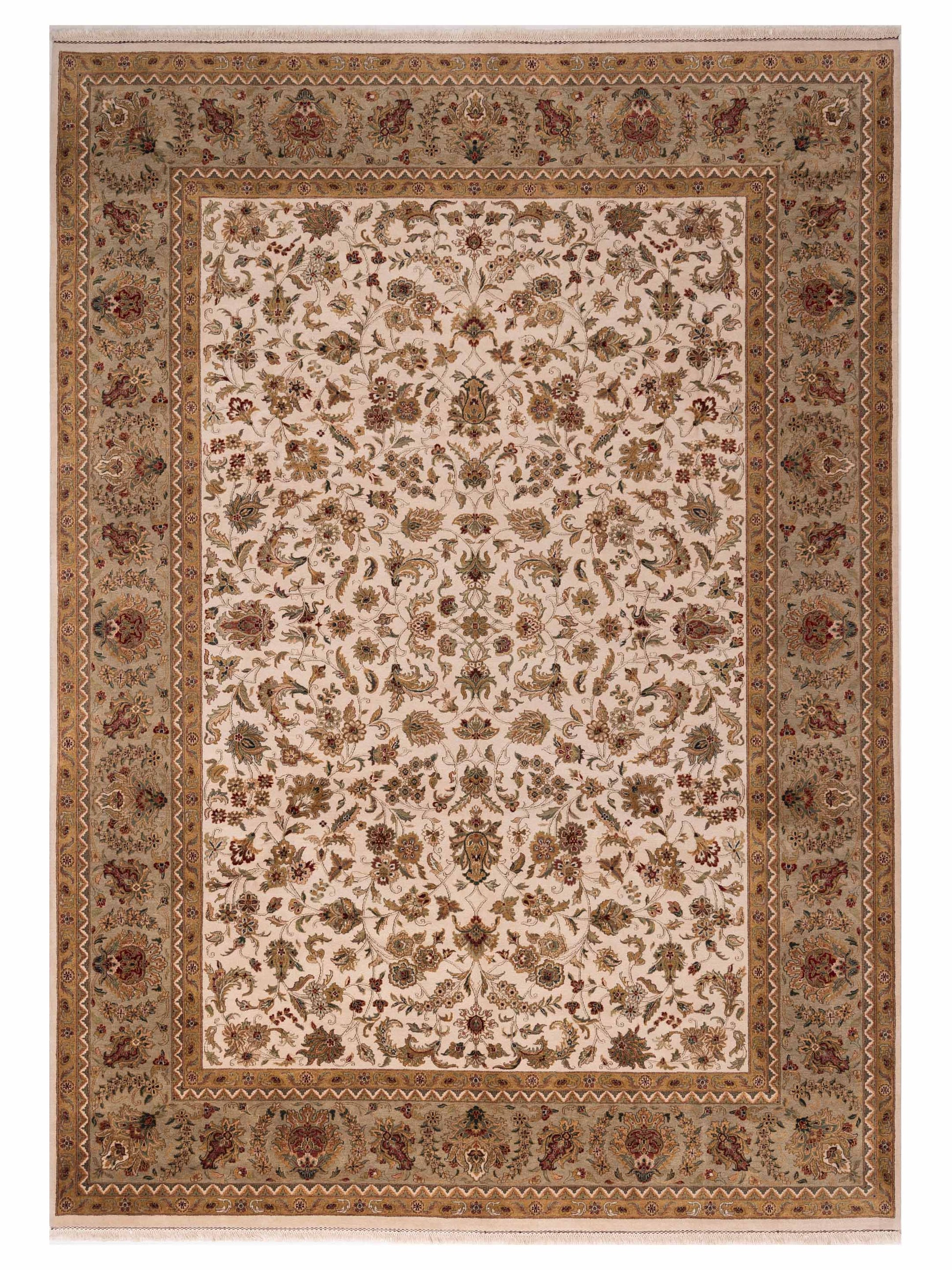 Rajpur Crown  Ivory Green Transitional