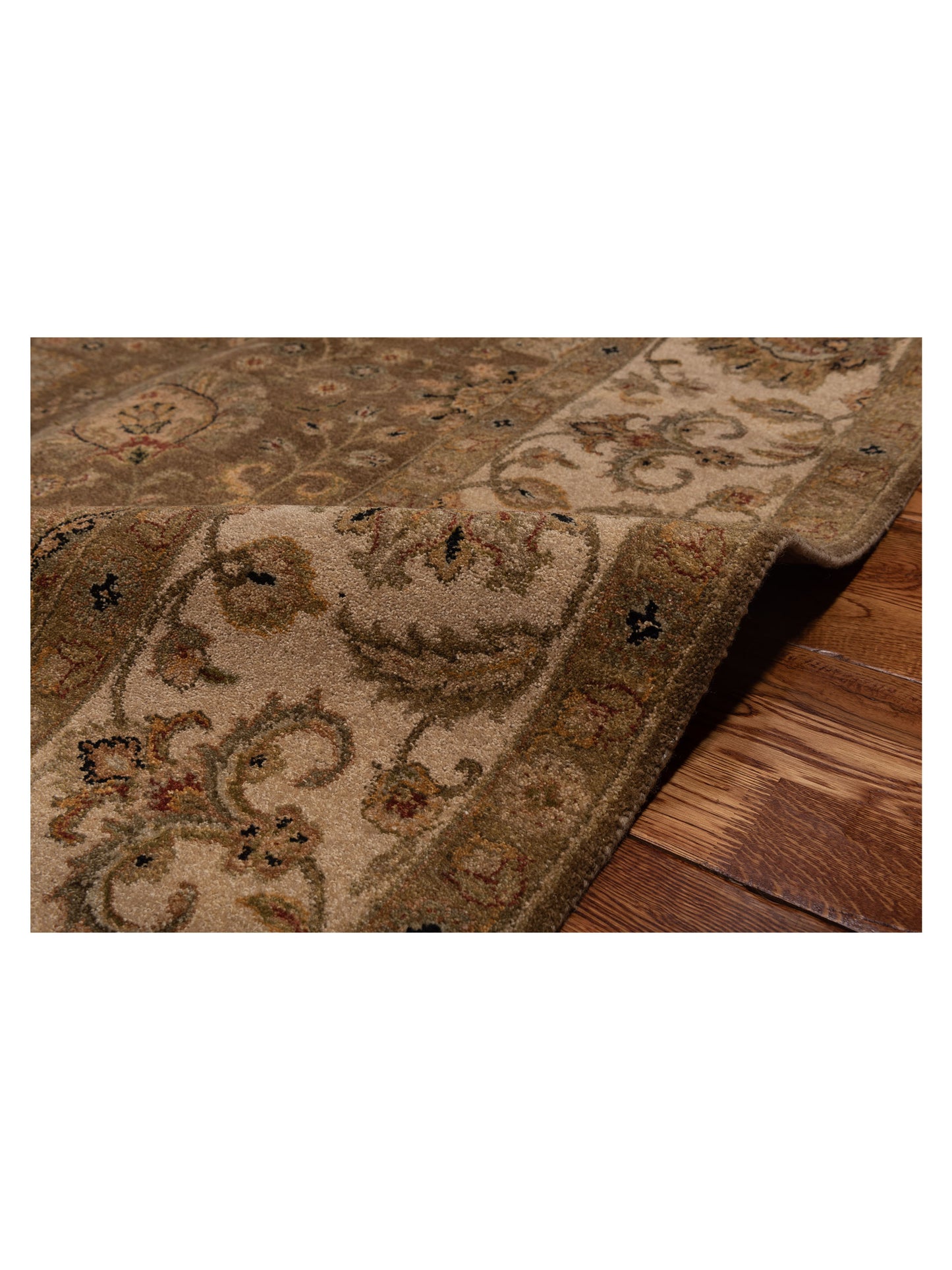 Haji Jalili 111262 Brown Ivory 8.3x10.6 Hand Knotted Rug