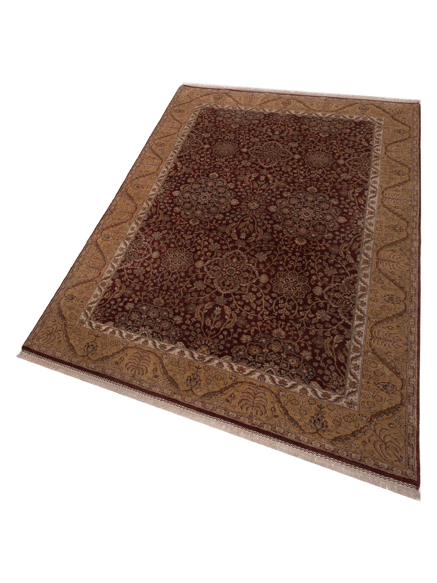 Platinum 82604 Red Gold 6.2x9.3 Hand Knotted Rug