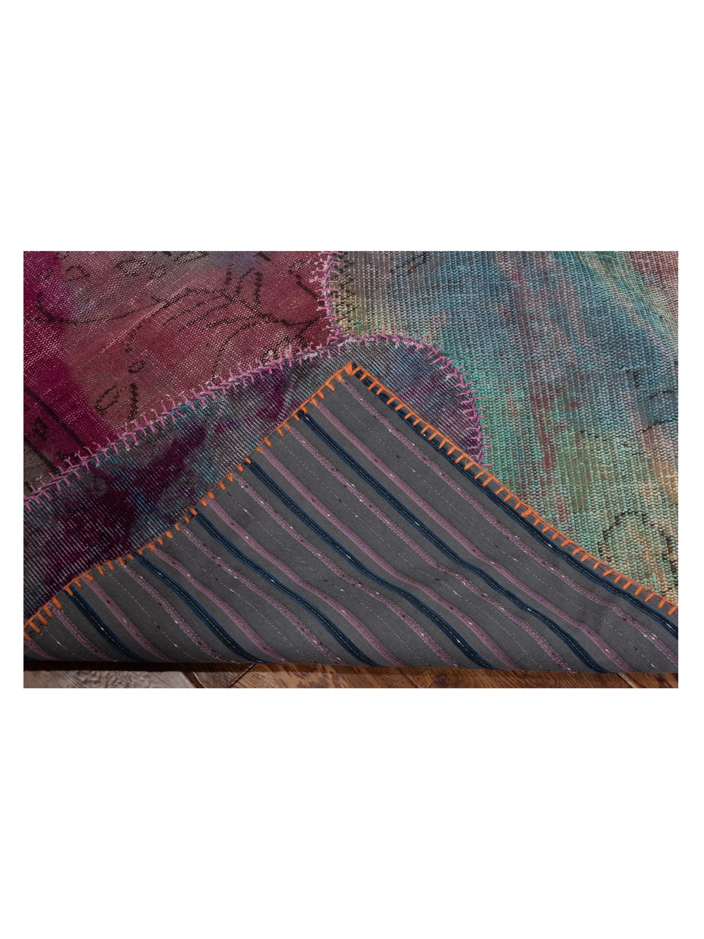 Turkish Vestige Patchwork 114258 Multi 6.6x9.9 Hand Knotted Rug