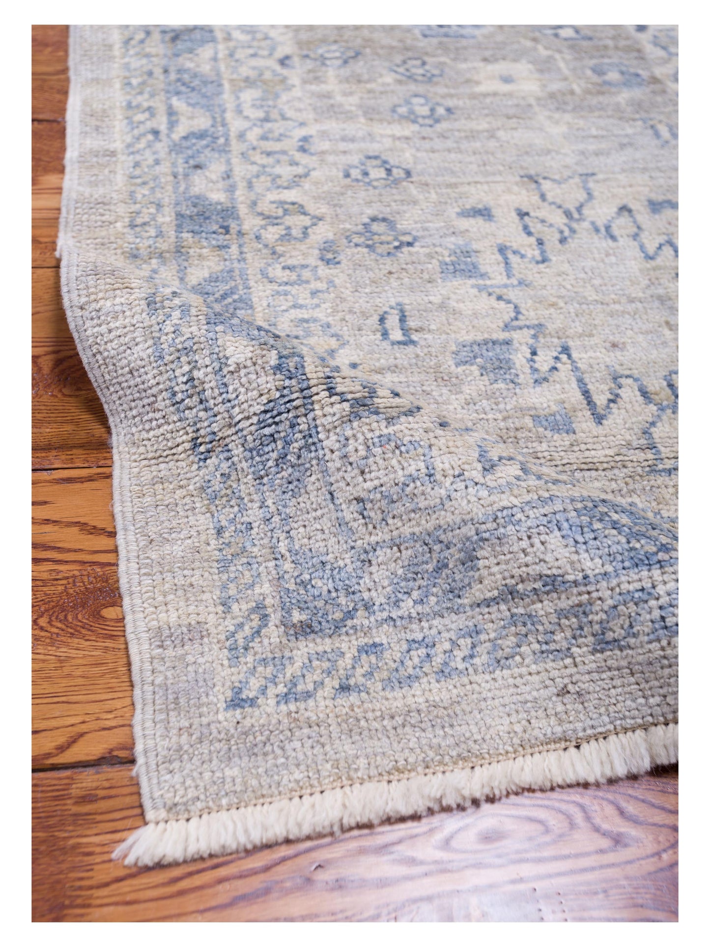 Angora Oushak 130272 Gray Gray 14.5x18 Hand Knotted Rug