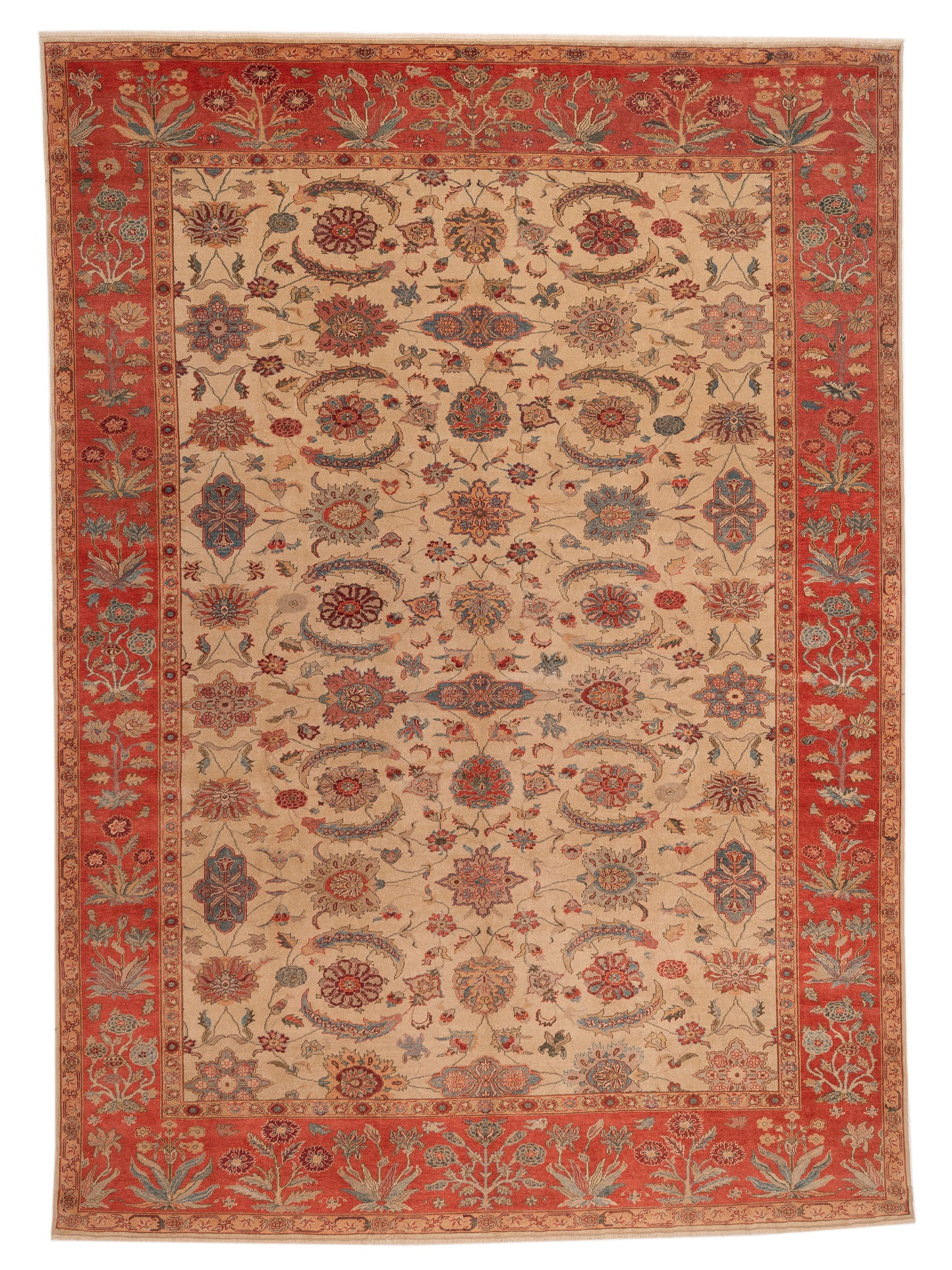 Pasha Antique Loom  Ivory Rust Traditional