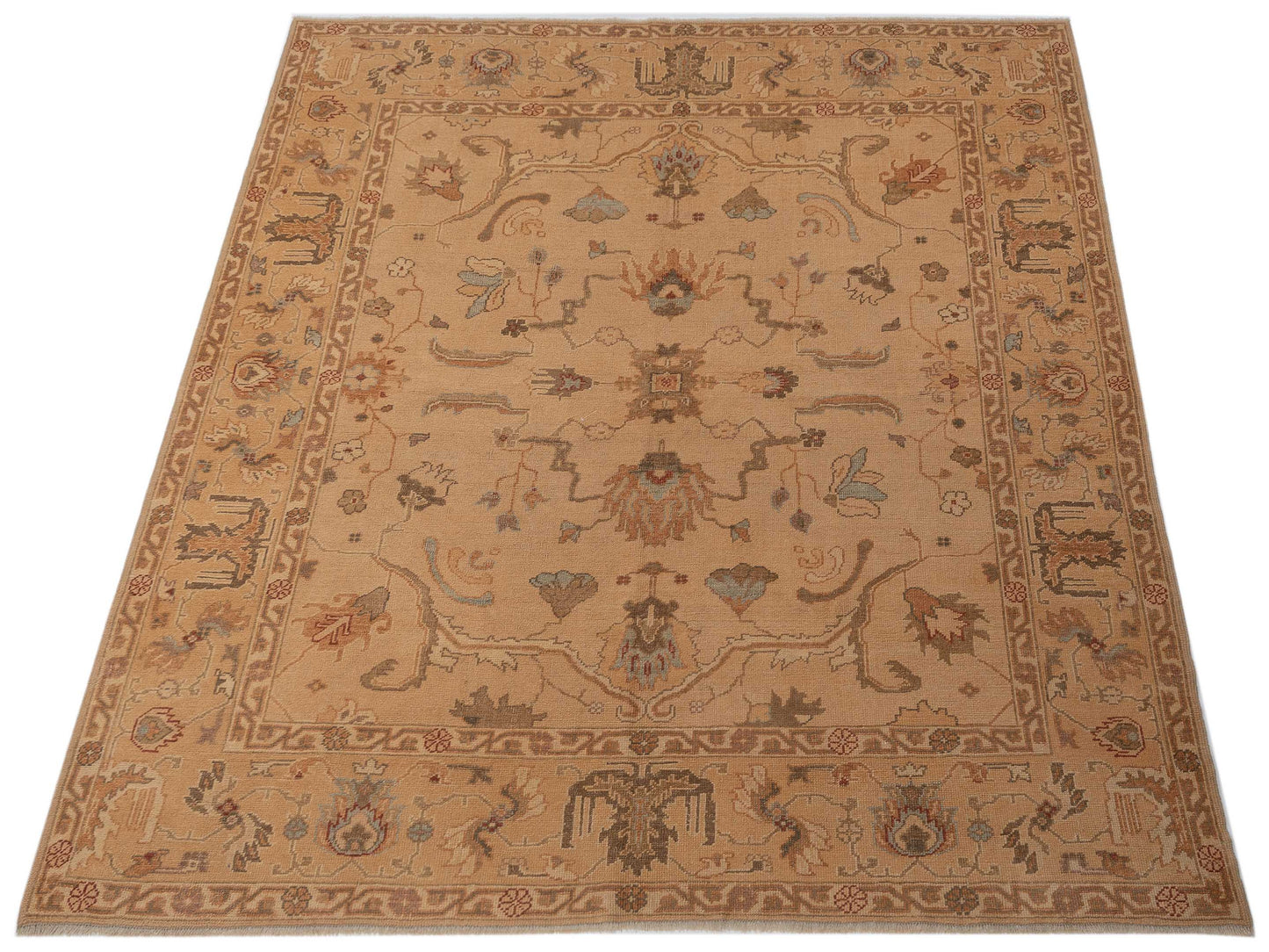 Anadol Oushak 92609 Gold Gold 8x9 Hand Knotted Rug