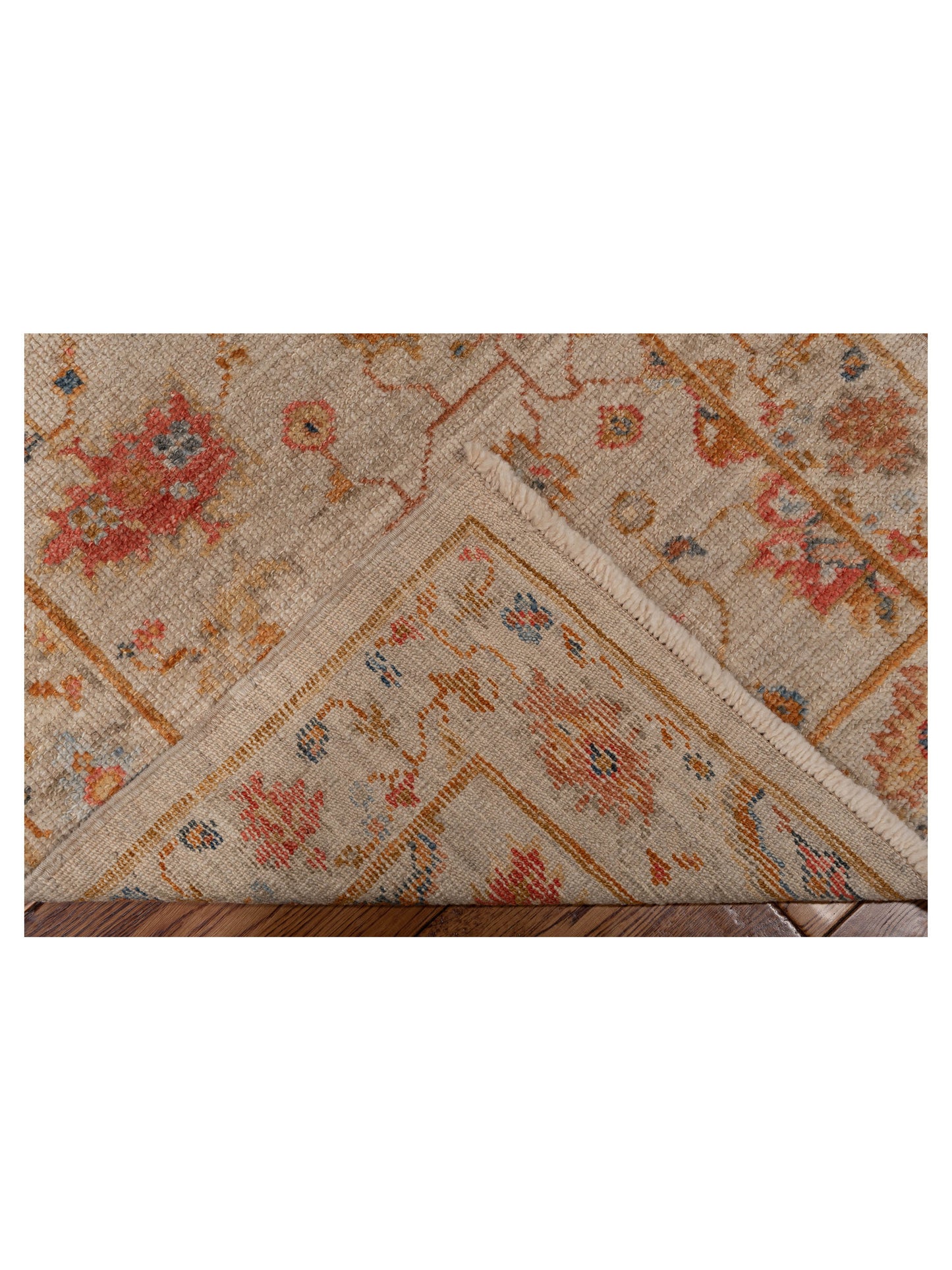 Angora Oushak 146520 Ivory Ivory 2.7x11.7 Hand Knotted Rug