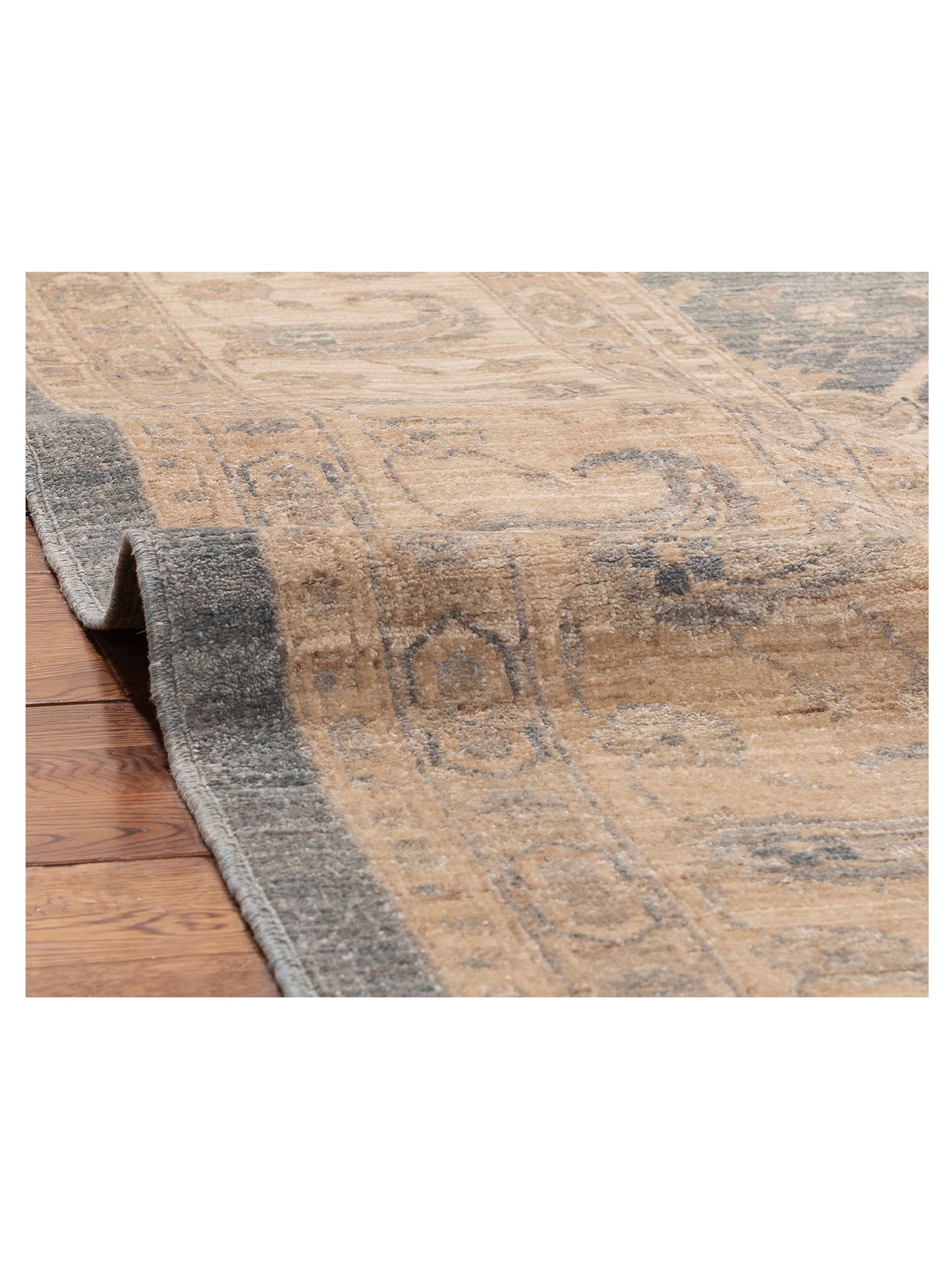 Sultan 156145 Gray Gray 10x13.6 Hand Knotted Rug