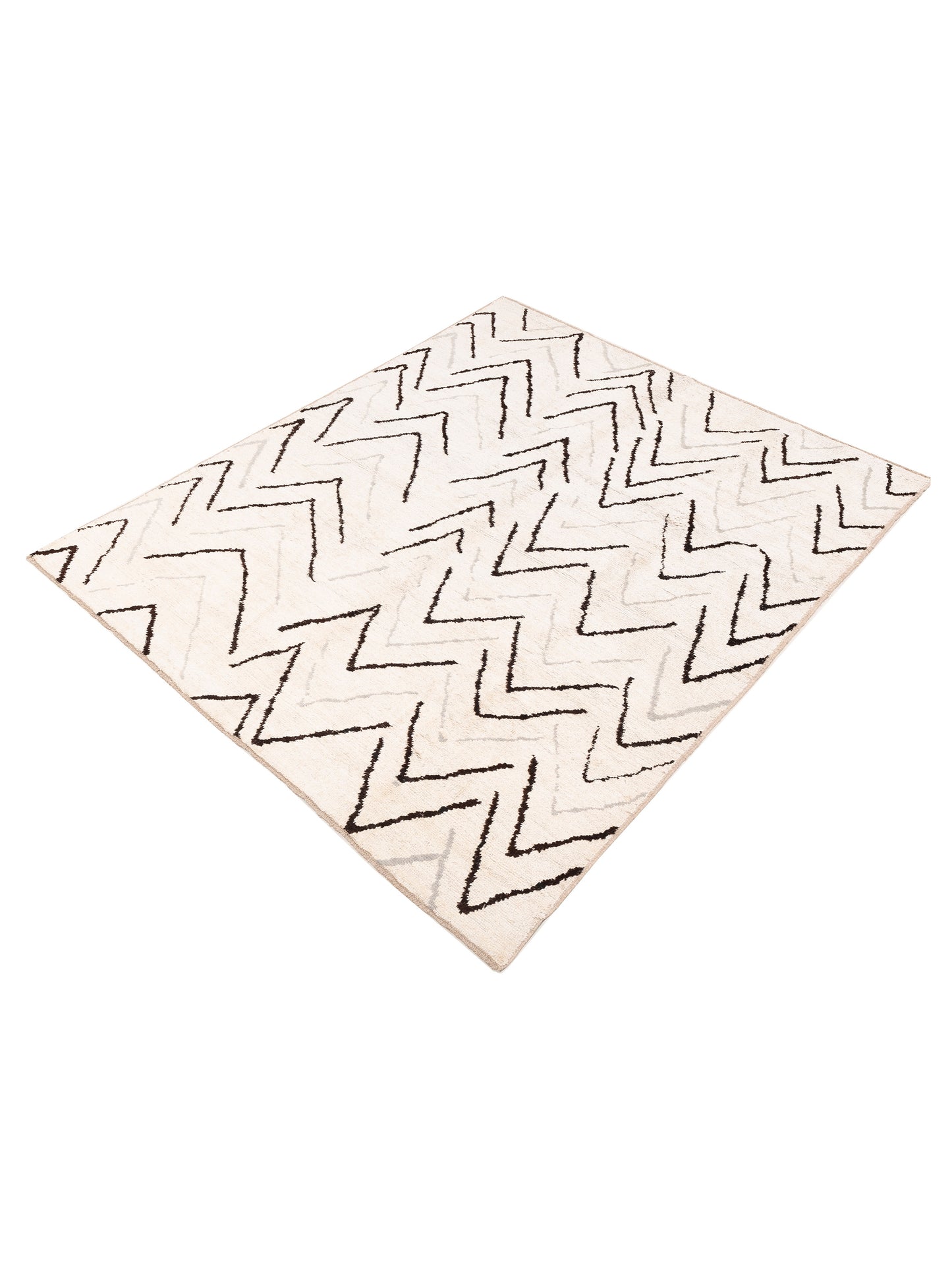 Atlas 151187 Ivory 7.9x9.4 Hand Knotted Rug