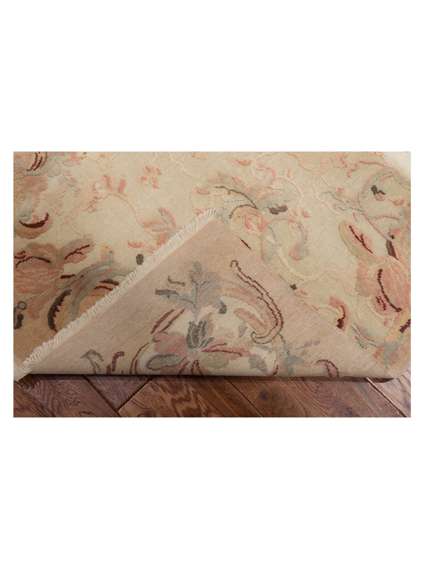 Antique Loom 93091 Ivory Ivory 6.10x9.5 Hand Knotted Rug