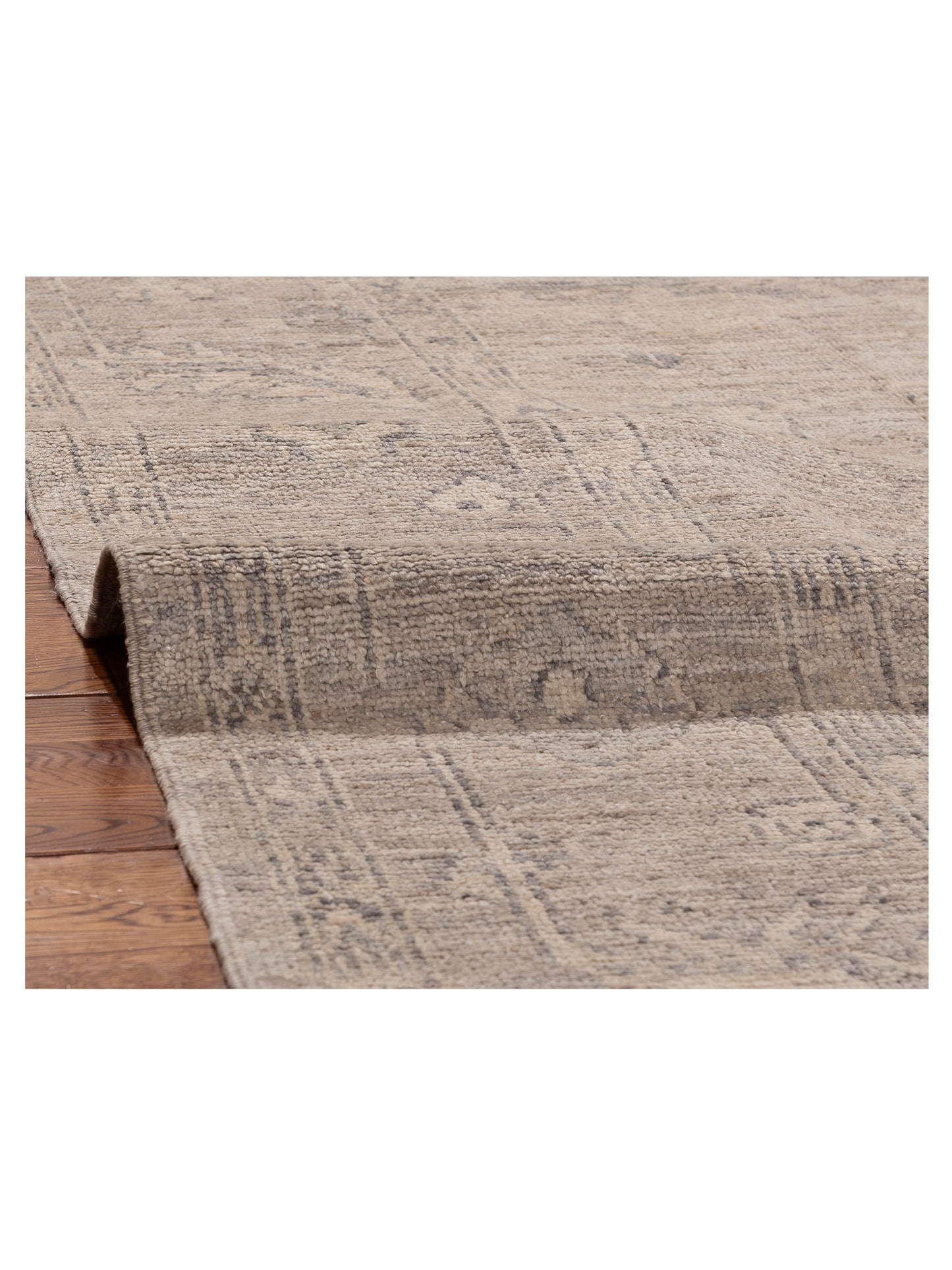 Angora Oushak 156095 Gray Gray 9x11.7 Hand Knotted Rug