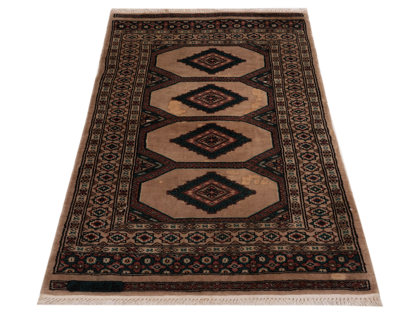Bokhara 146614 Beige Green 2.7x4.5 Hand Knotted Rug