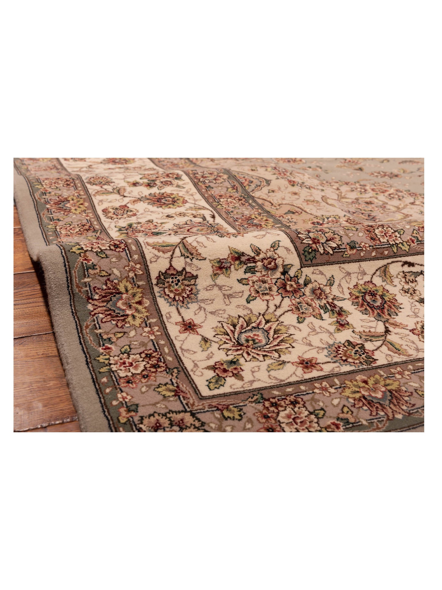Magnolia 109580 Silver Ivory 9.2x12.2 Hand Knotted Rug